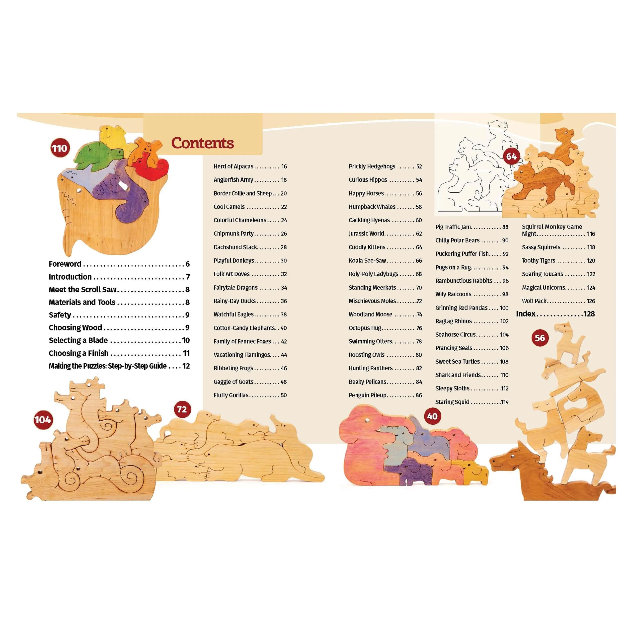 20-Minute Scroll Saw Puzzles: 56 Easy Animal Designs for Beginners