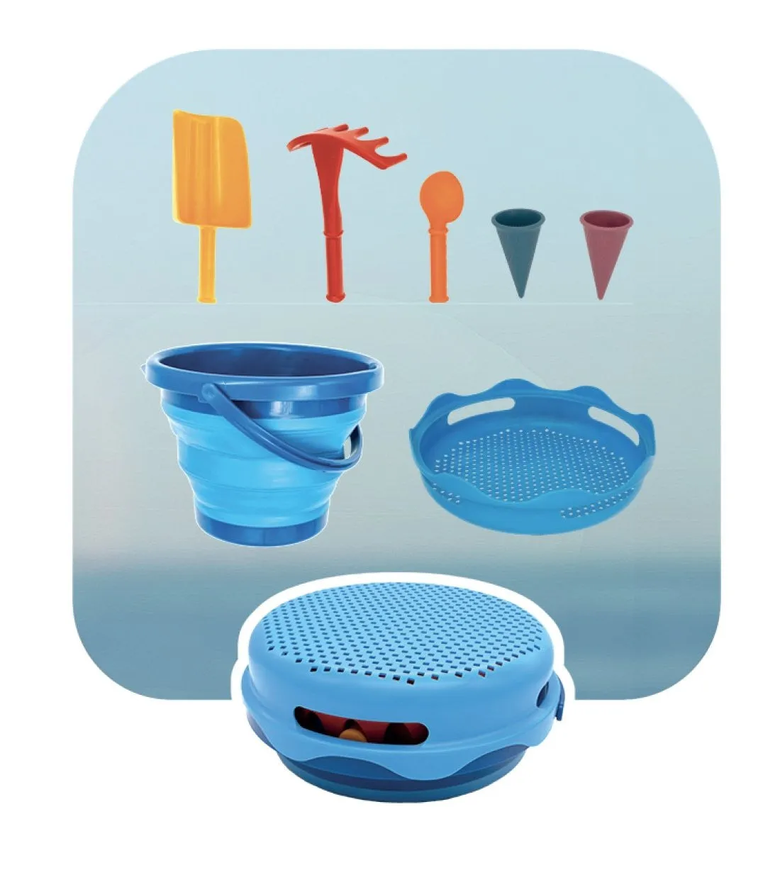 7-in-1 Sand Toy Set - Blue