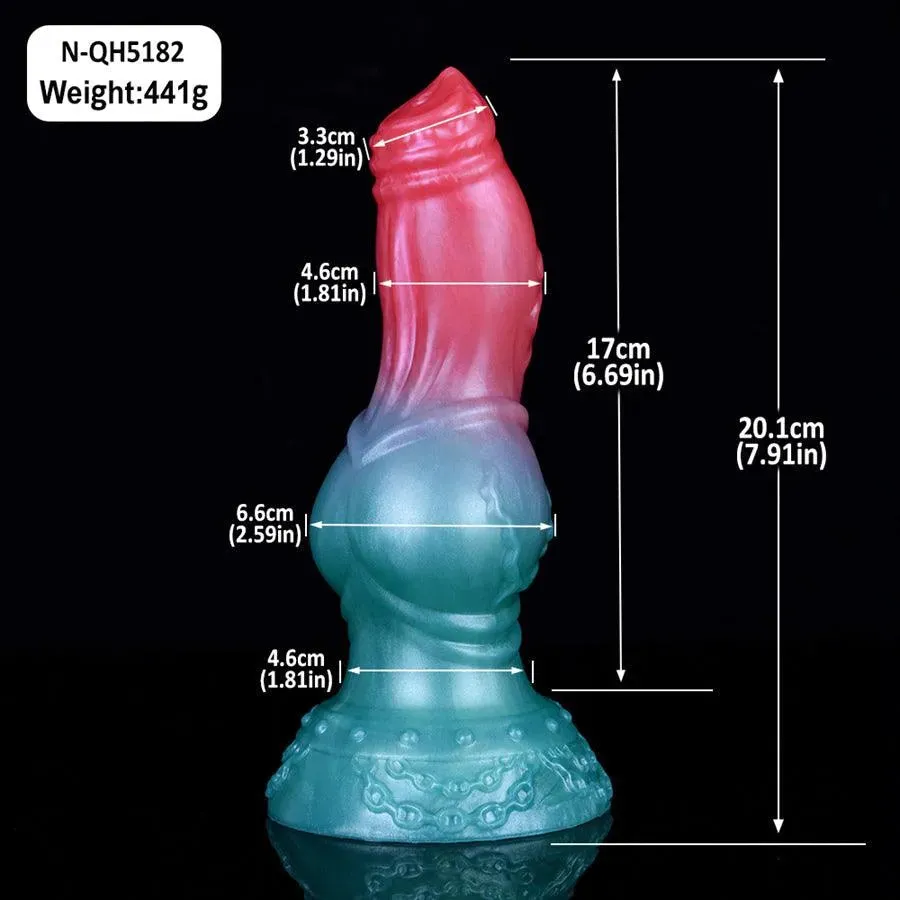 8 Inches Silicone Dog Knot Dildo for Women
