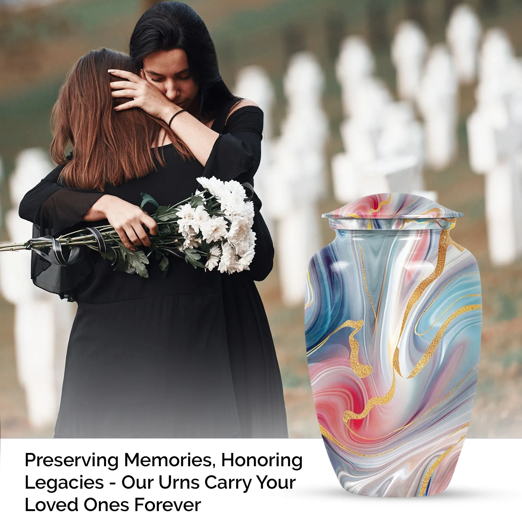 Abstract Eternity: Aesthetic Cremation Urn for Loved Ones