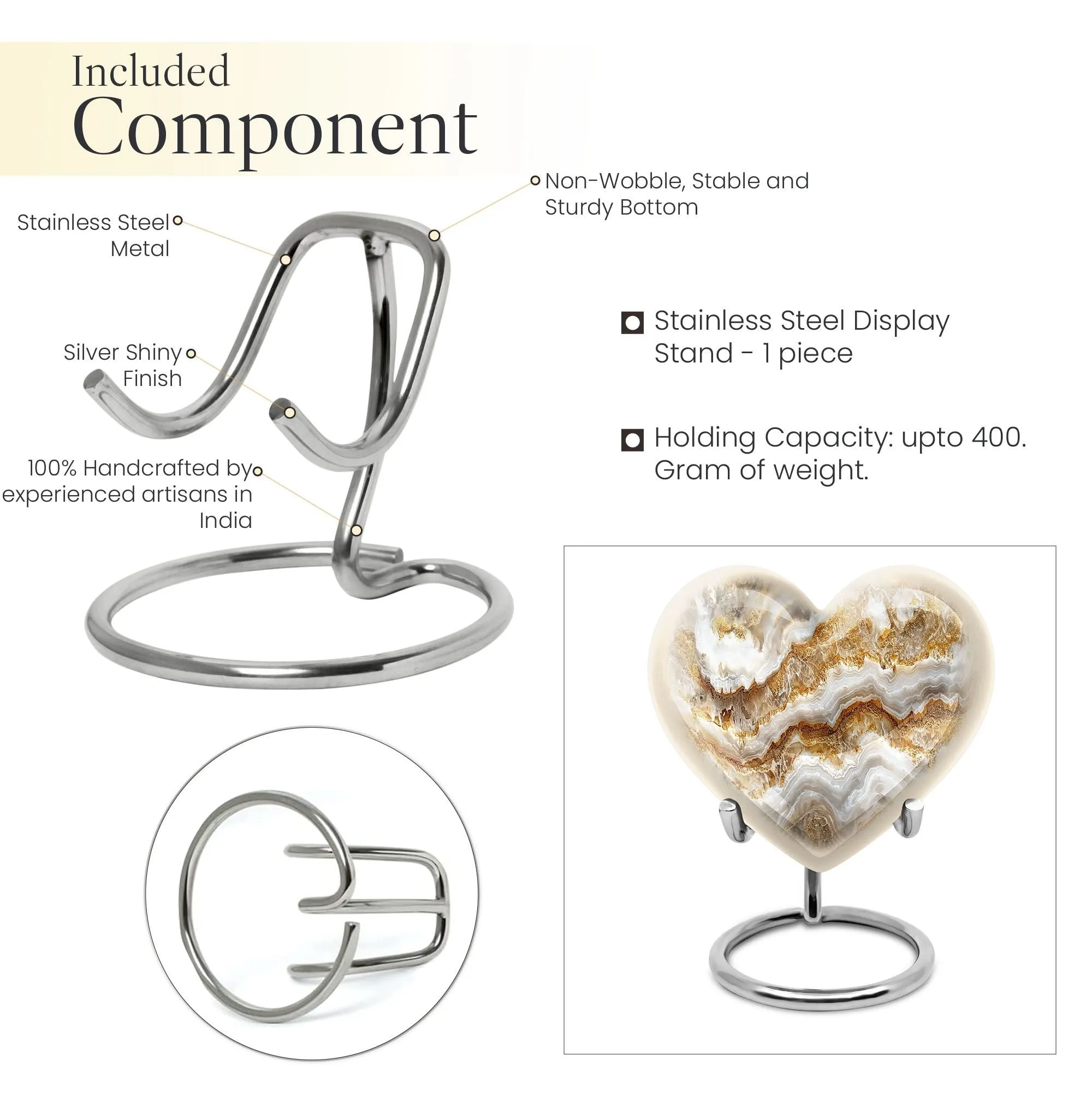 Abstract Expression Heart Urn for Cremation Remains
