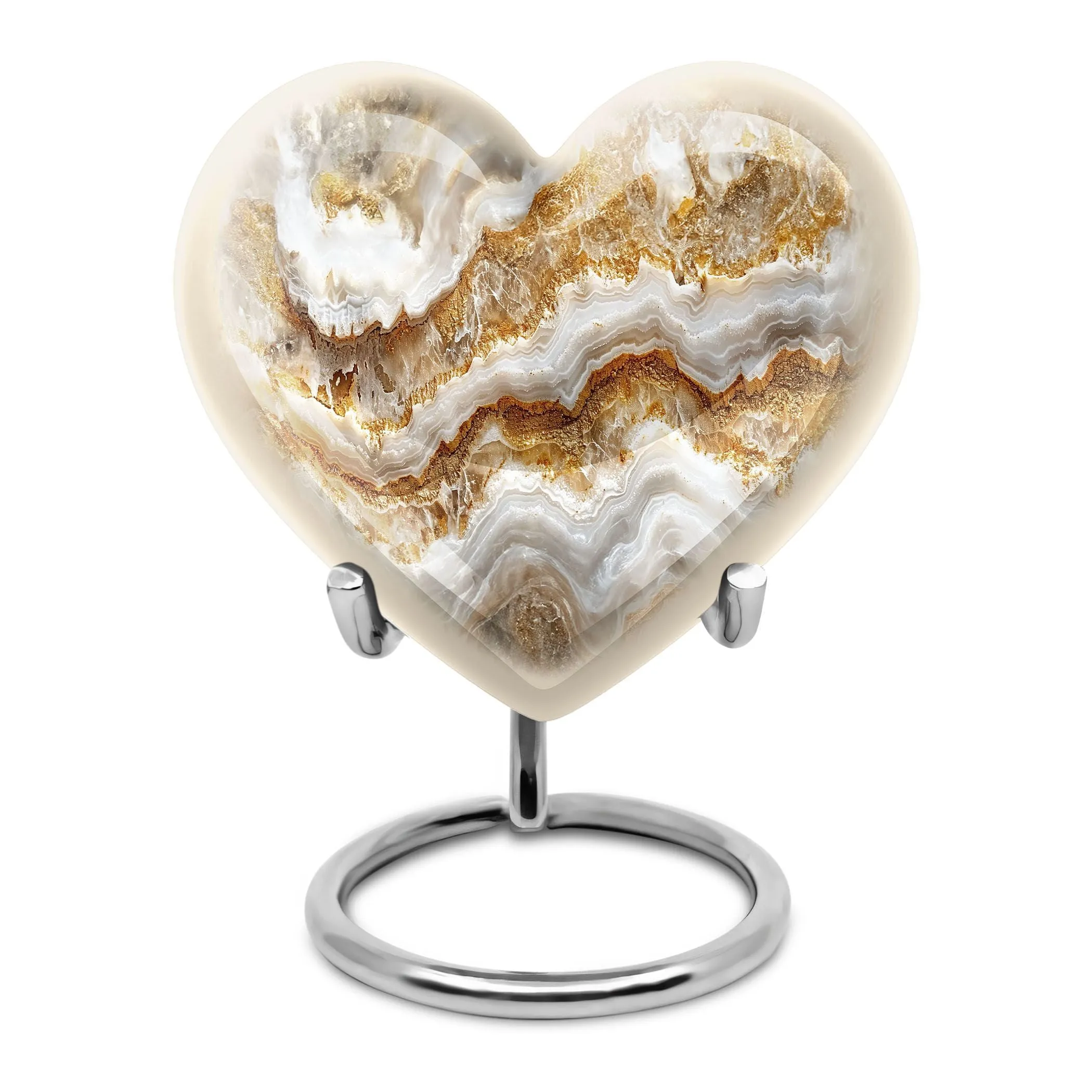 Abstract Expression Heart Urn for Cremation Remains