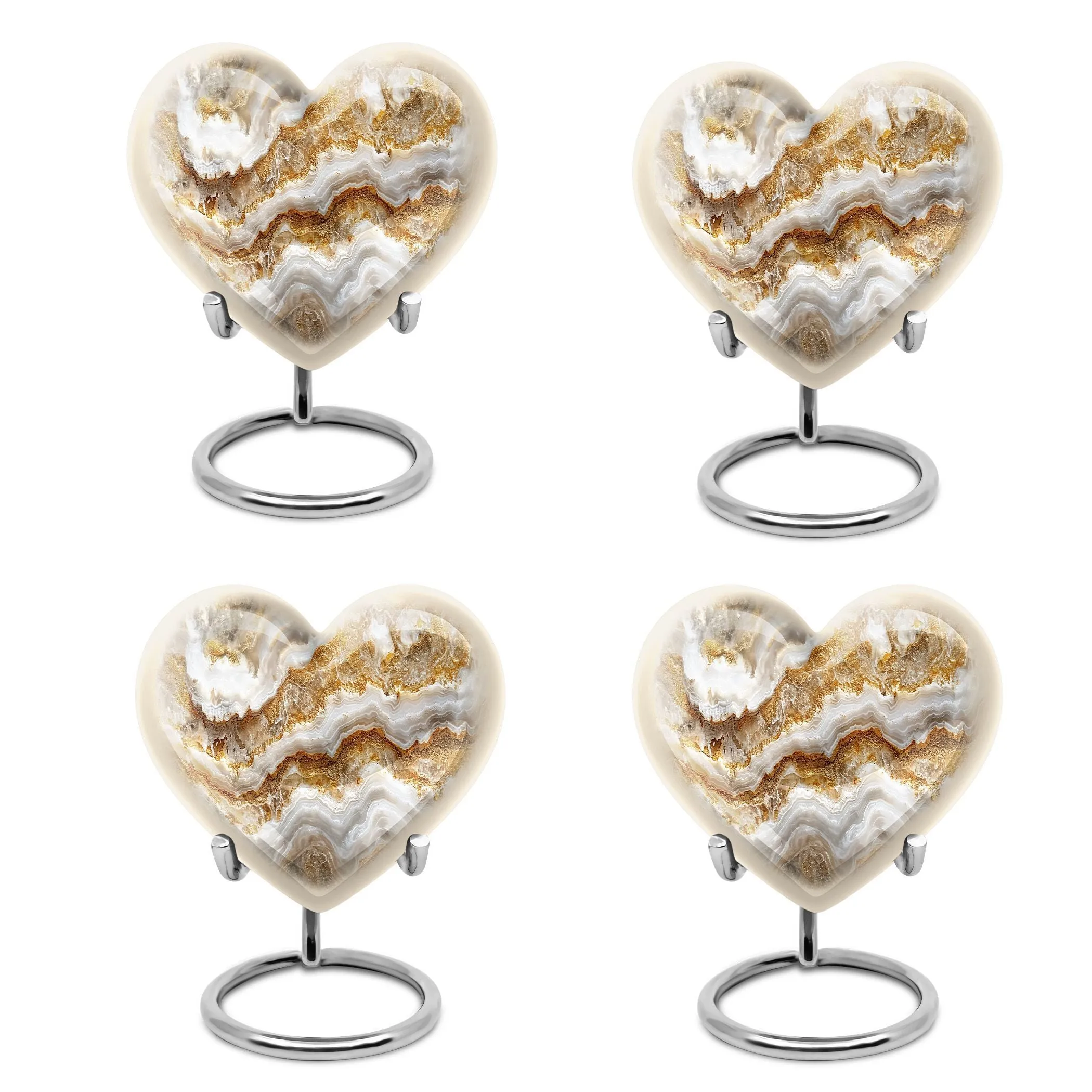 Abstract Expression Heart Urn for Cremation Remains