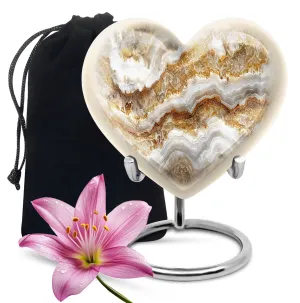 Abstract Expression Heart Urn for Cremation Remains