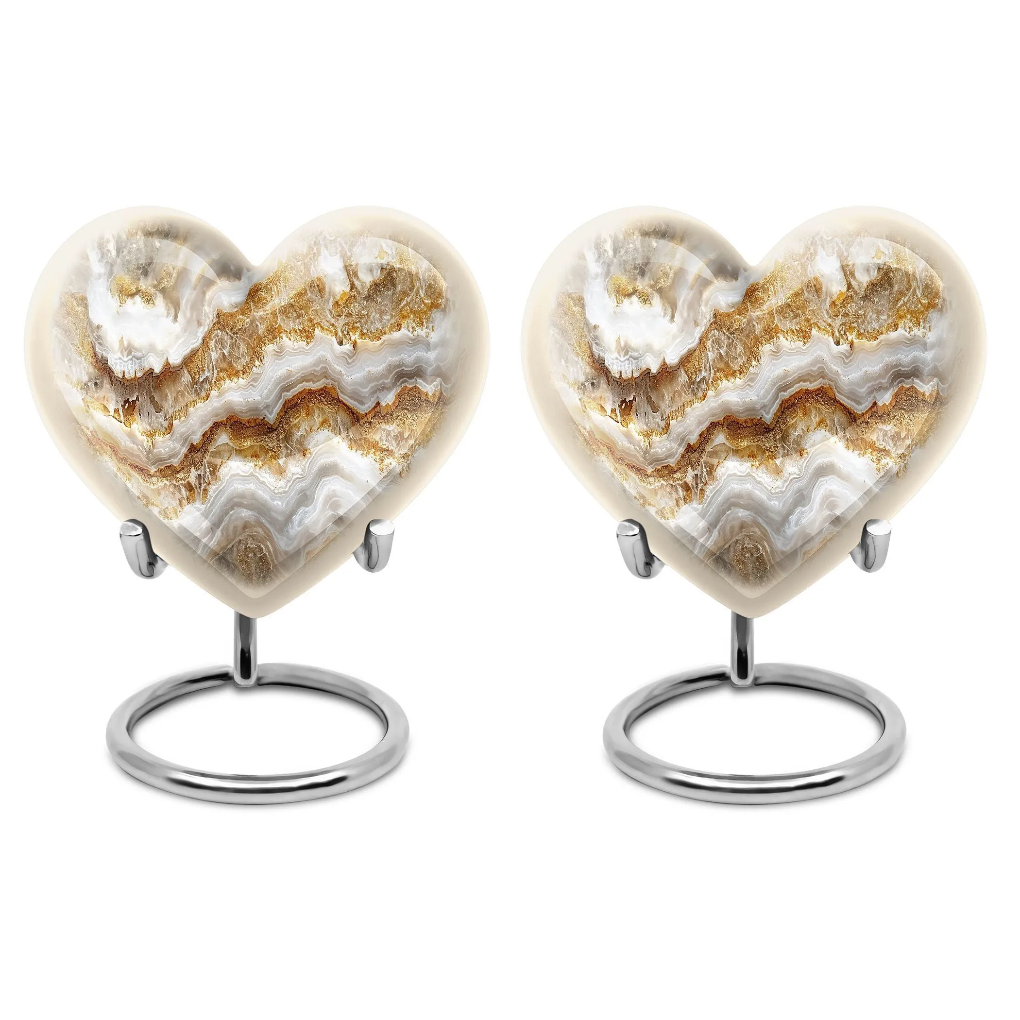 Abstract Expression Heart Urn for Cremation Remains