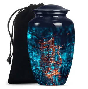 Abstract Guitar Urn: A Classy Cremation Choice for Women
