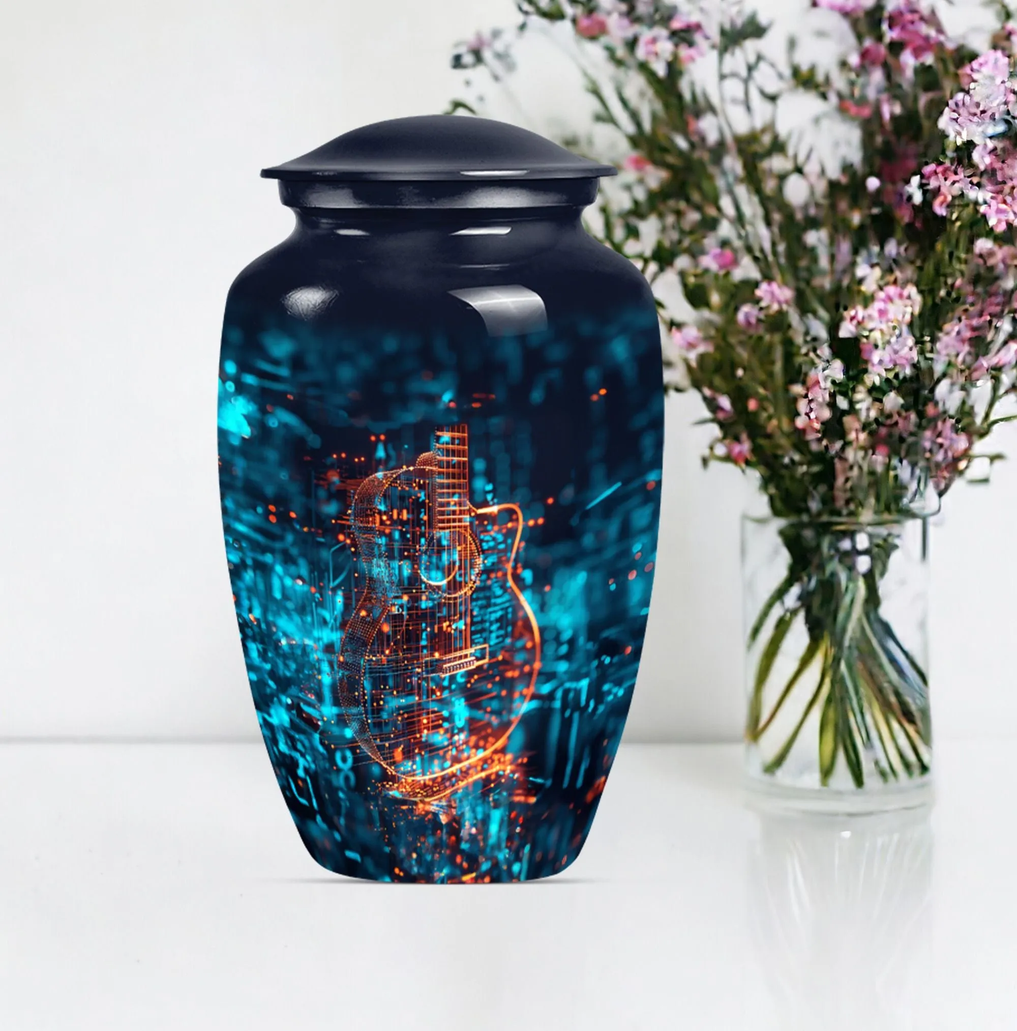 Abstract Guitar Urn: A Classy Cremation Choice for Women