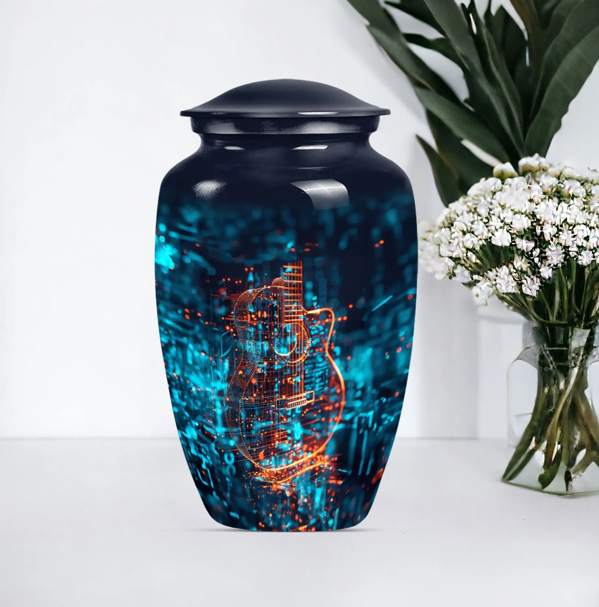 Abstract Guitar Urn: A Classy Cremation Choice for Women