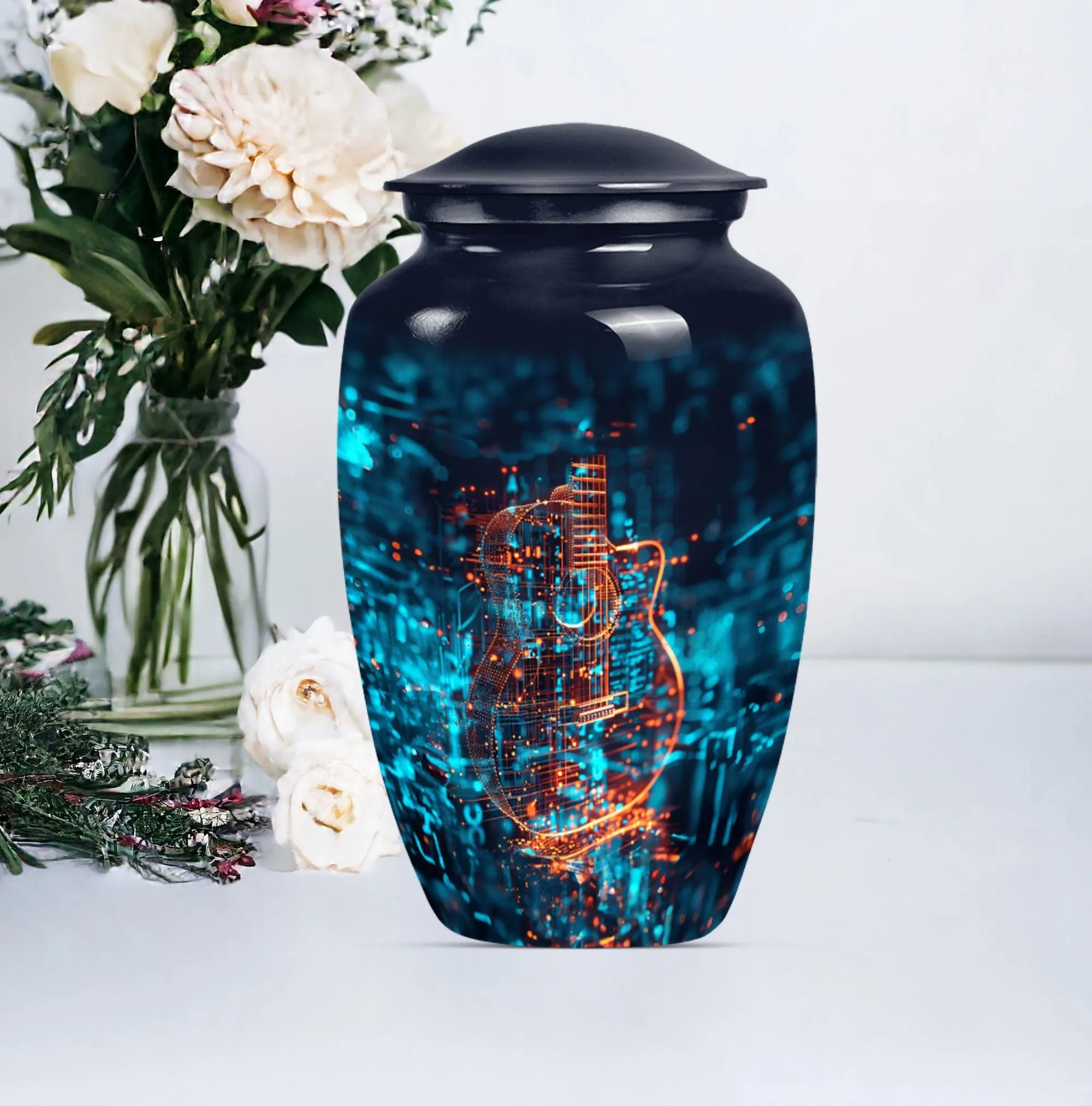 Abstract Guitar Urn: A Classy Cremation Choice for Women