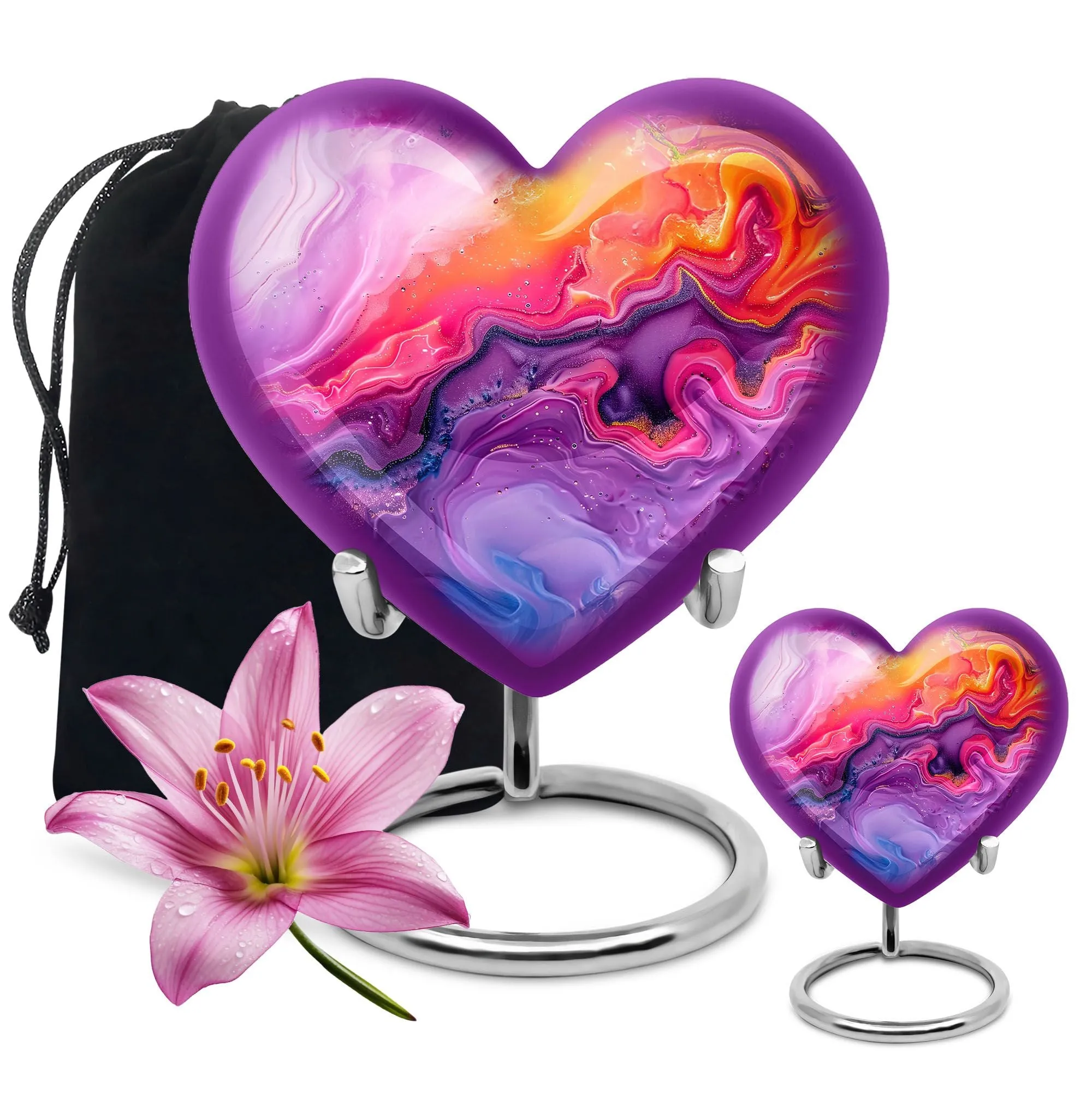 Abstract Love Remembrance - Large Burial Memorial Urn