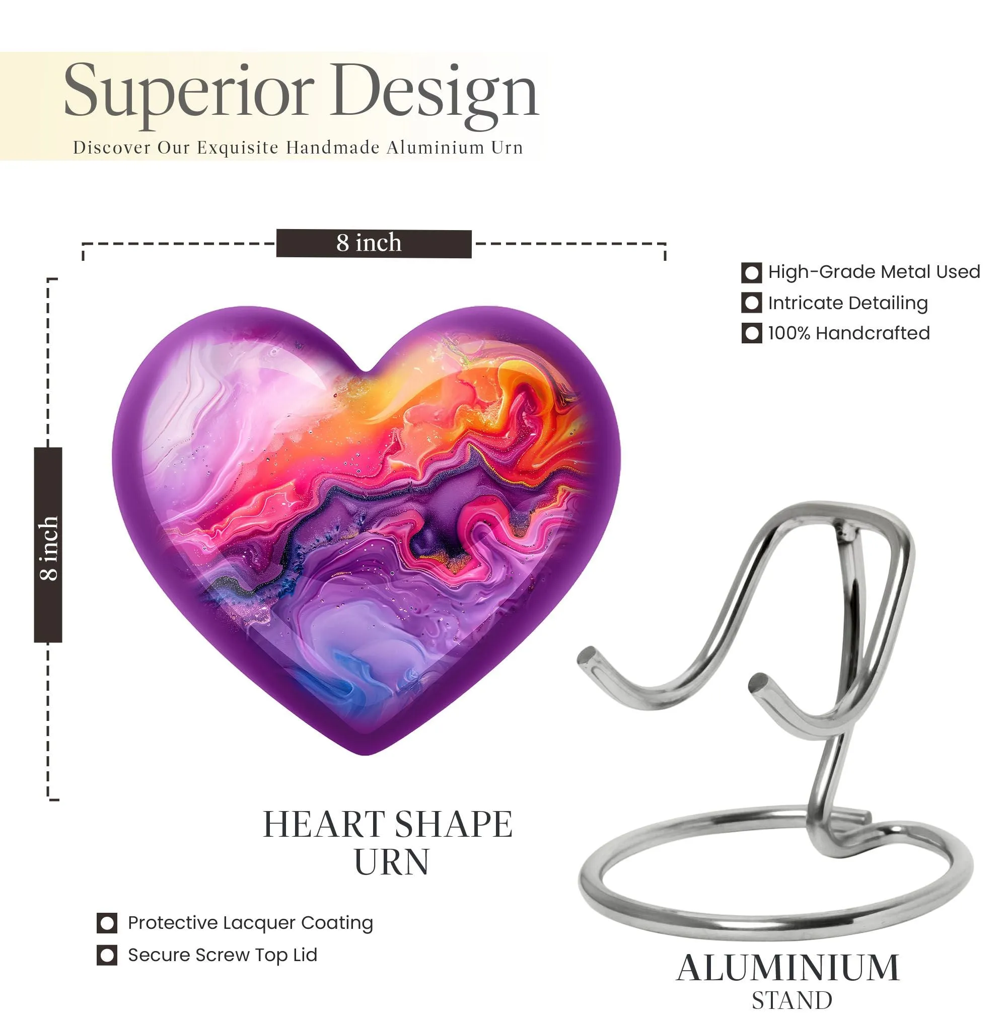 Abstract Love Remembrance - Large Burial Memorial Urn