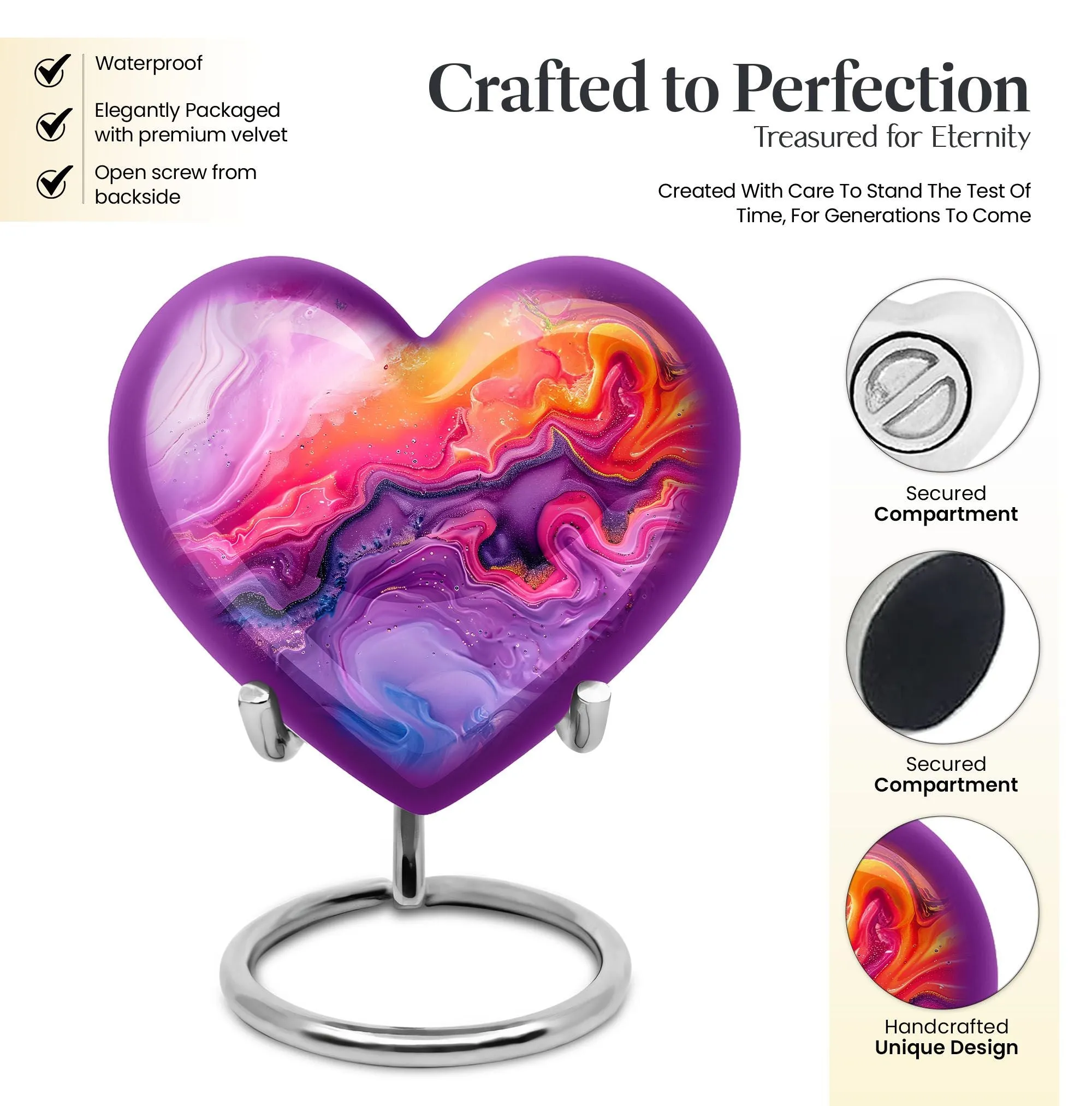 Abstract Love Remembrance - Large Burial Memorial Urn