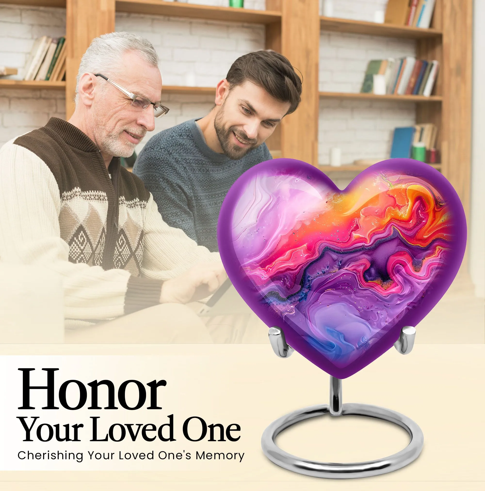 Abstract Love Remembrance - Large Burial Memorial Urn