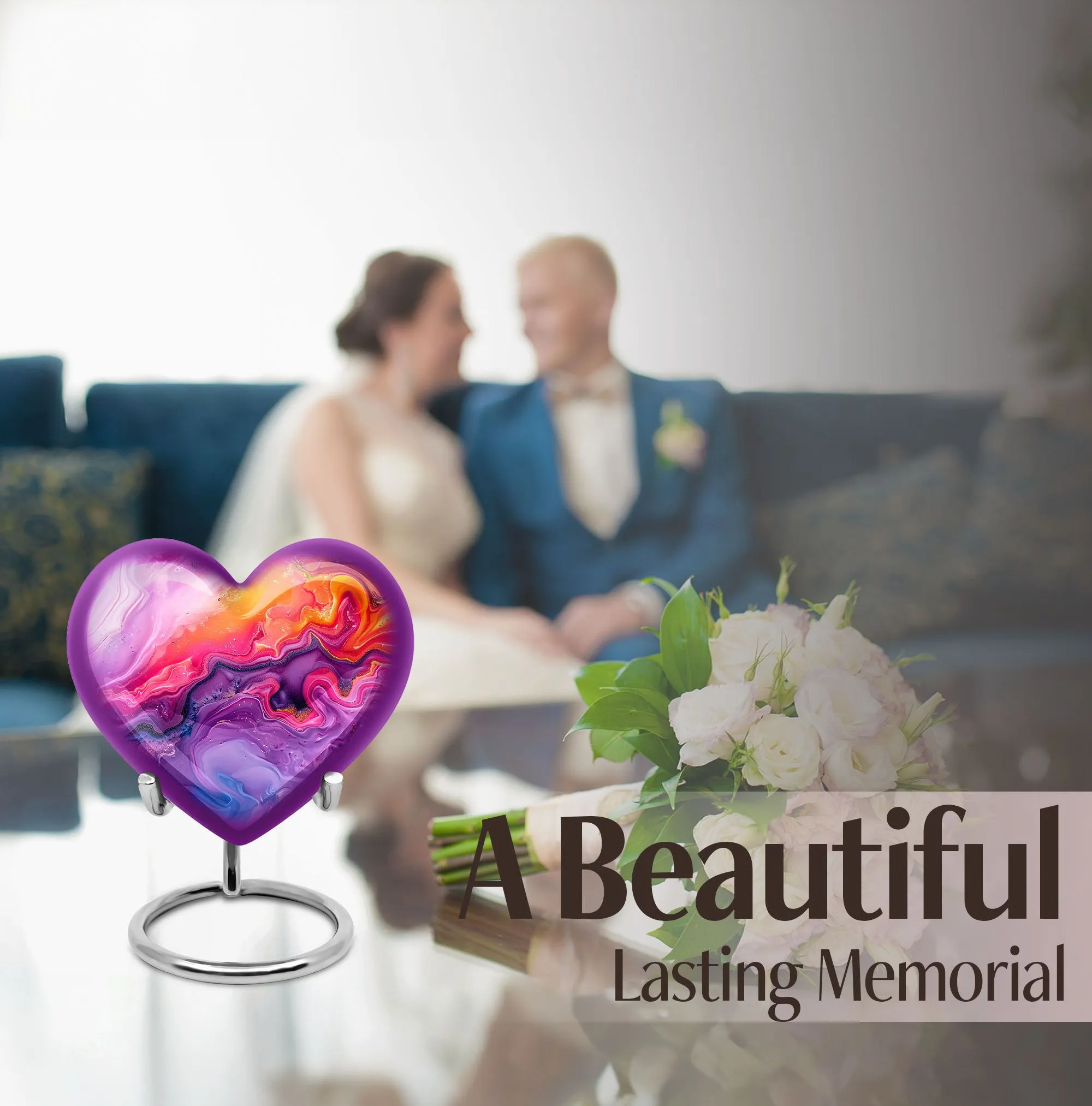 Abstract Love Remembrance - Large Burial Memorial Urn