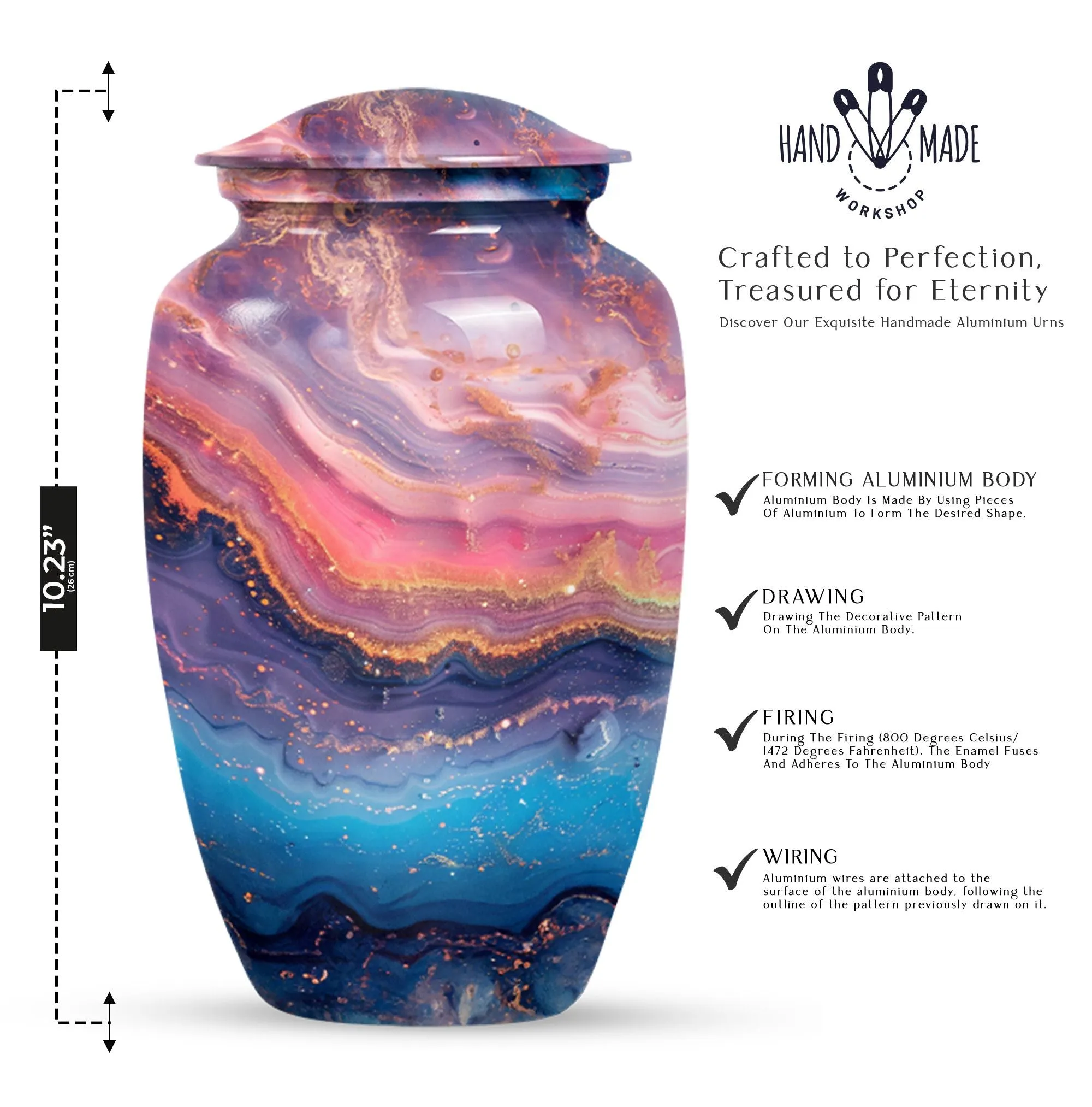 Abstract Spectra - Large Size Cremation Urn for Men