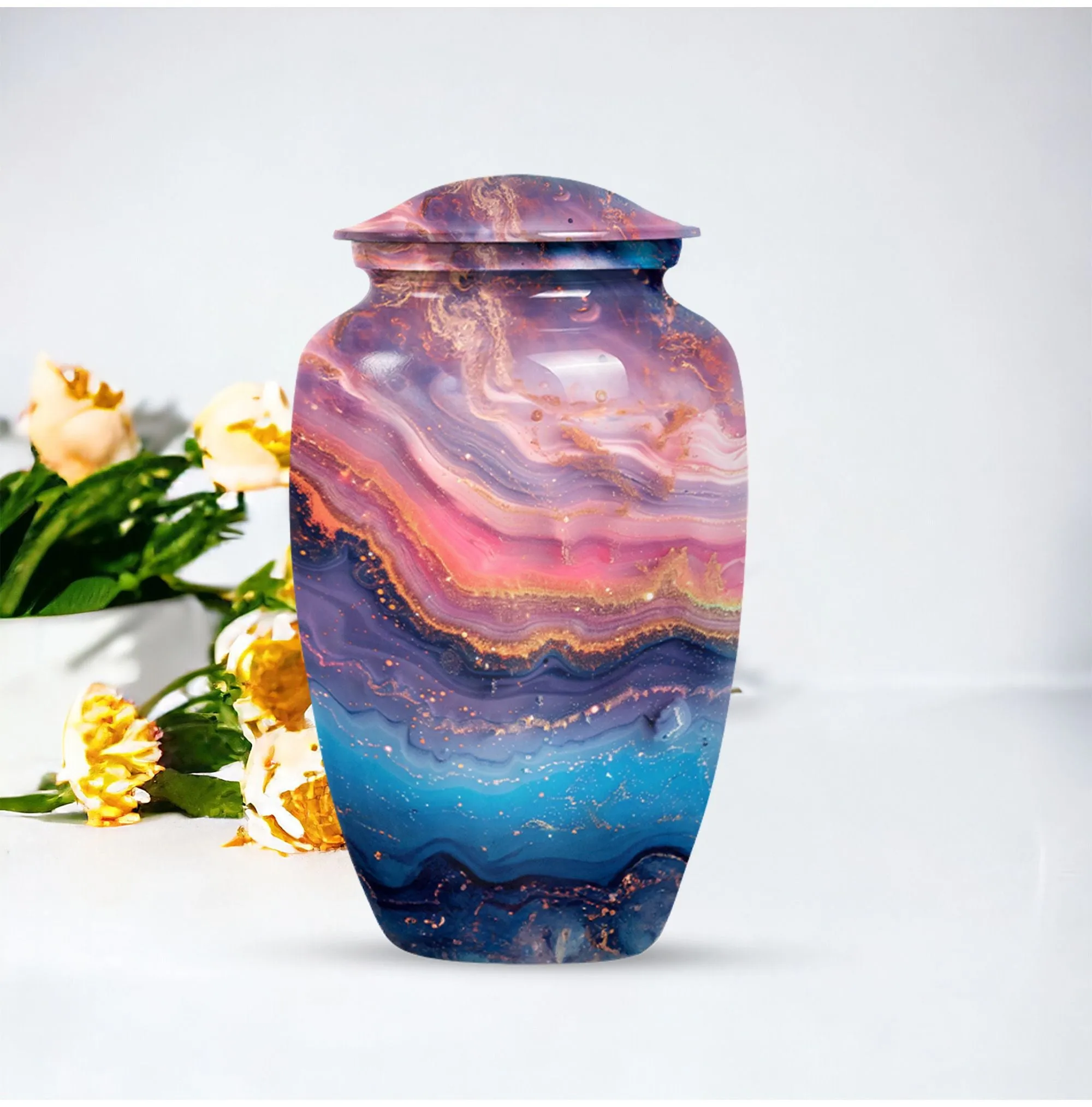 Abstract Spectra - Large Size Cremation Urn for Men
