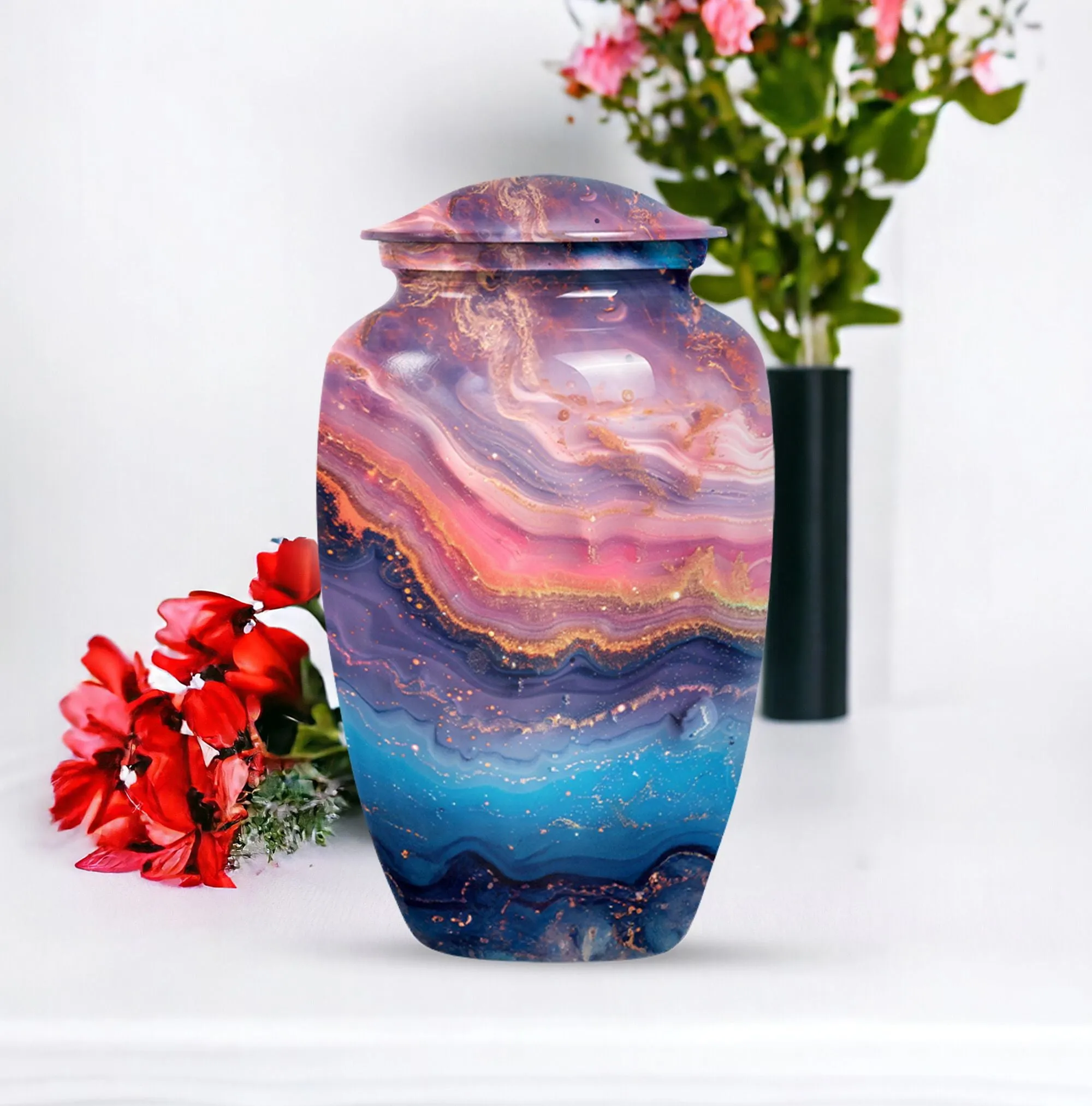 Abstract Spectra - Large Size Cremation Urn for Men