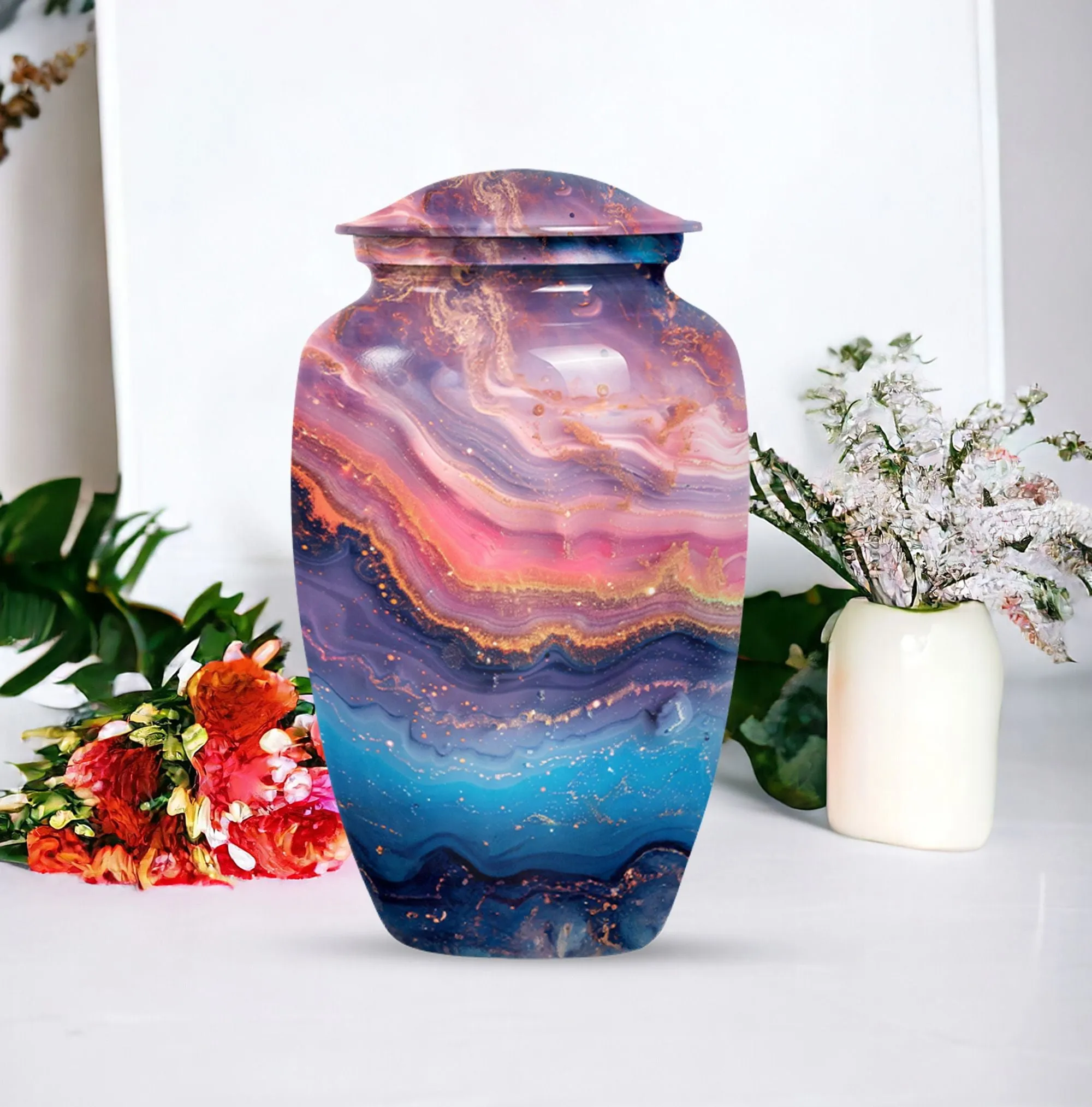 Abstract Spectra - Large Size Cremation Urn for Men