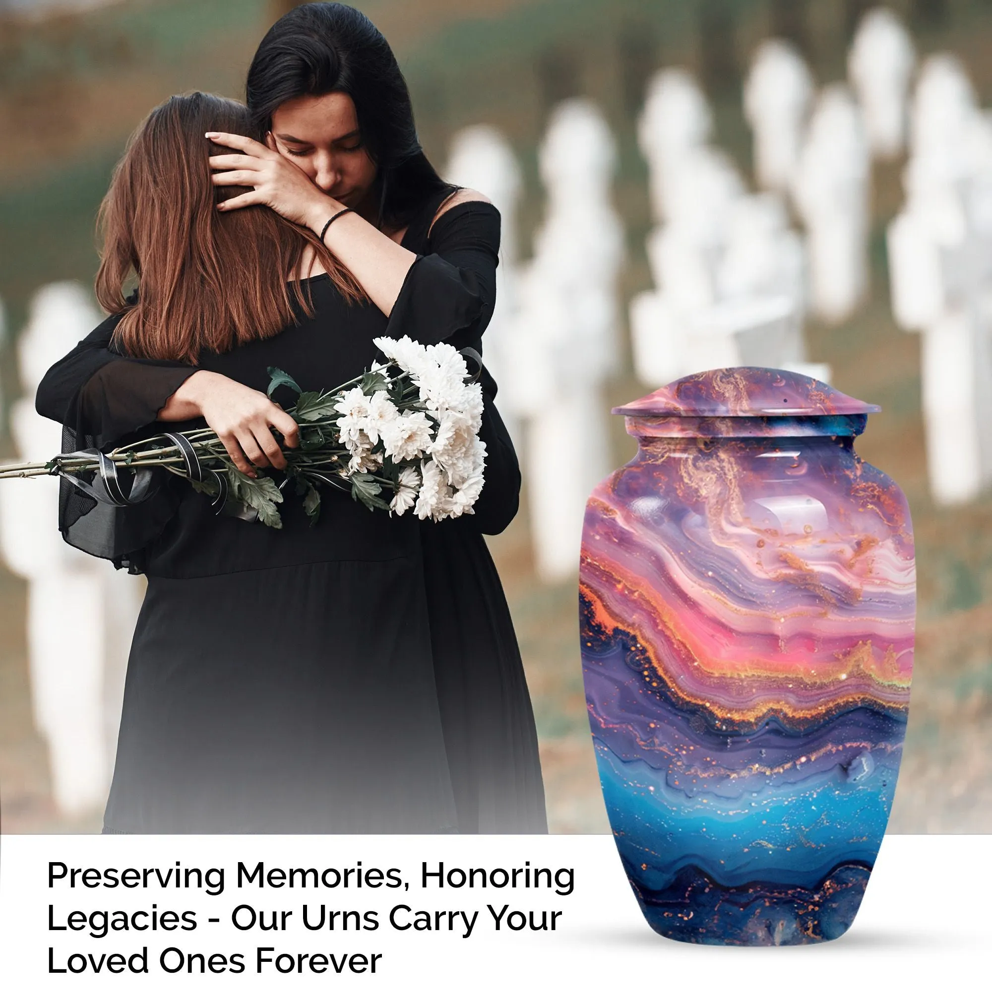 Abstract Spectra - Large Size Cremation Urn for Men