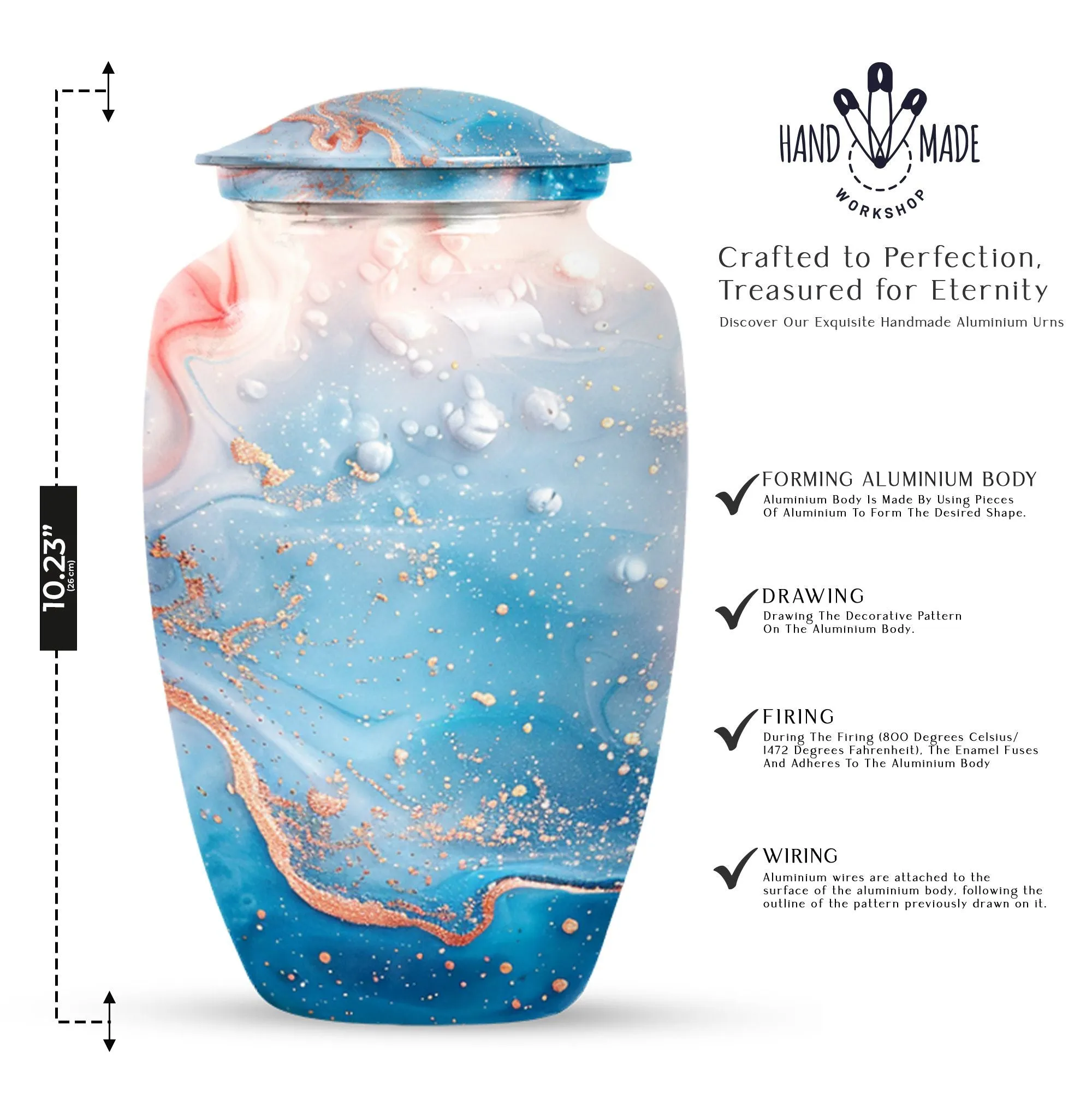 Abstract Tribute: Elegant Memorial Burial Keepsake Urn