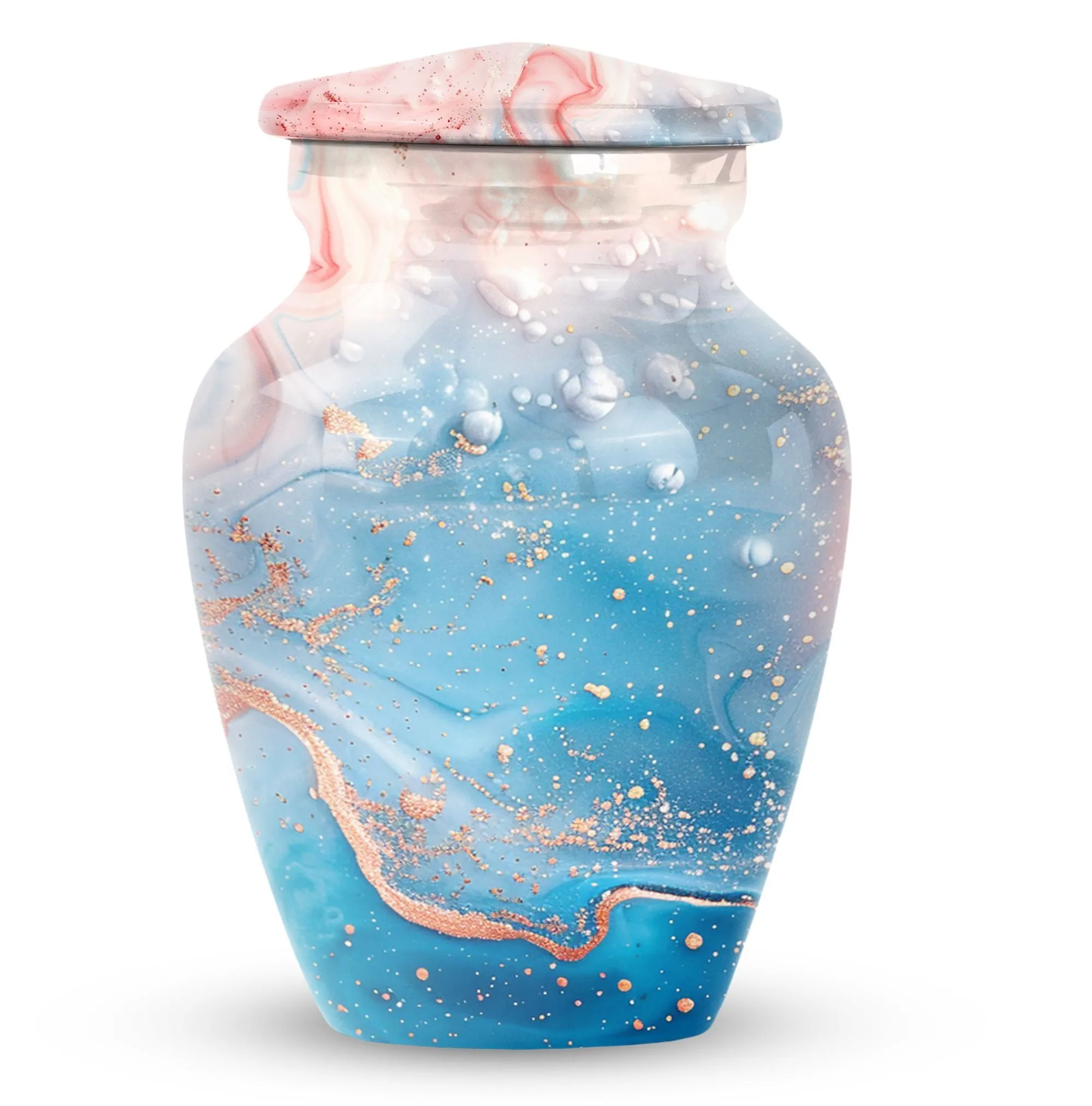 Abstract Tribute: Elegant Memorial Burial Keepsake Urn