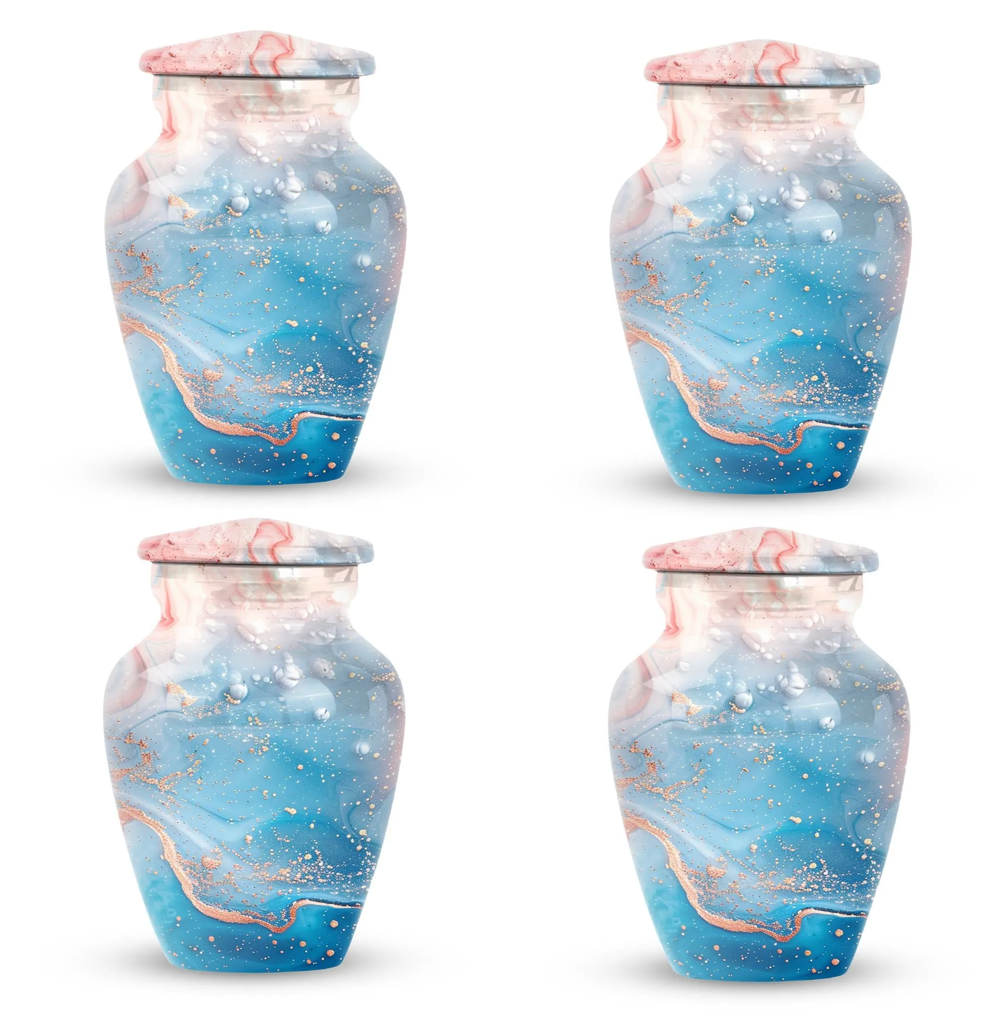 Abstract Tribute: Elegant Memorial Burial Keepsake Urn