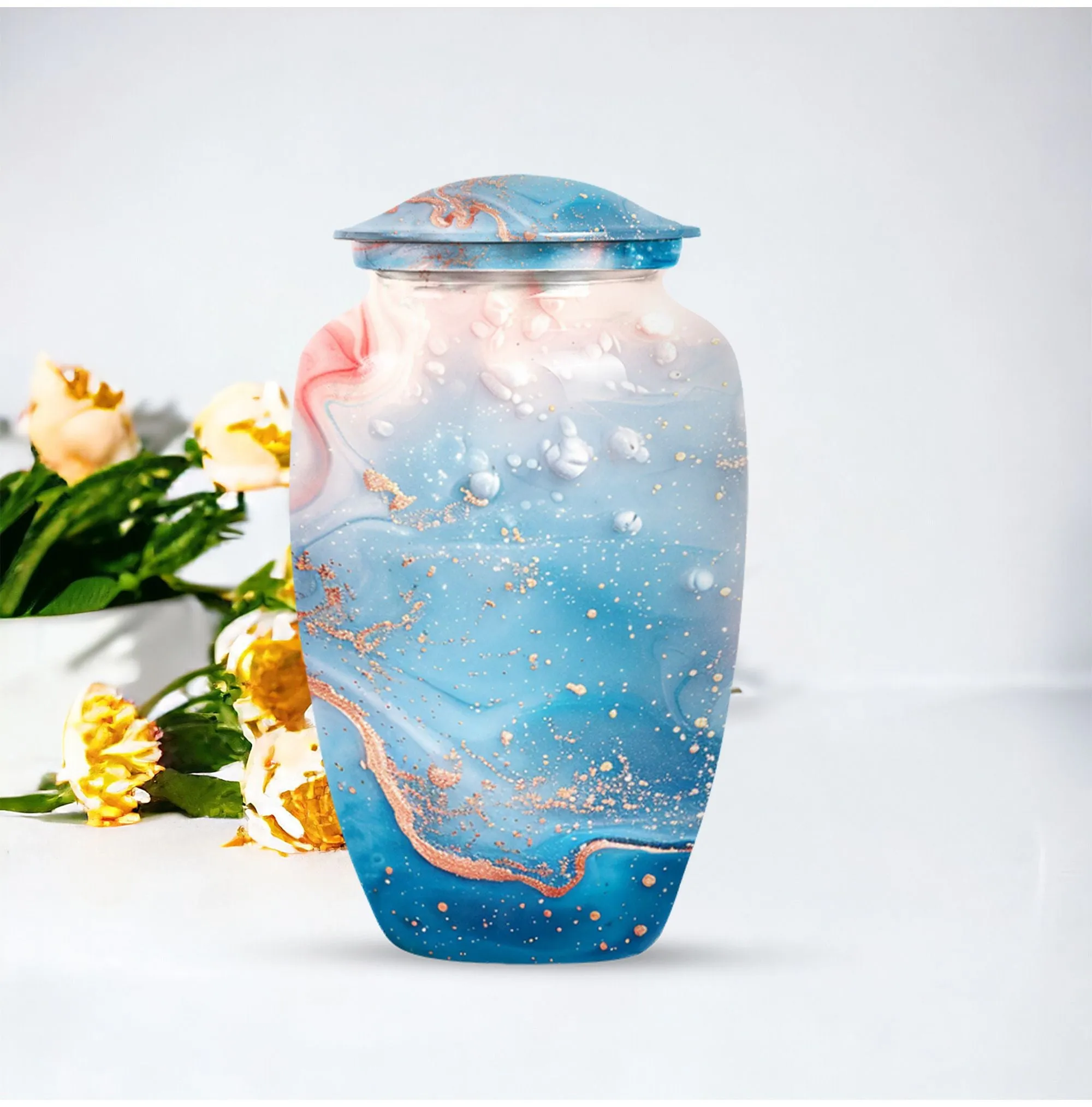 Abstract Tribute: Elegant Memorial Burial Keepsake Urn