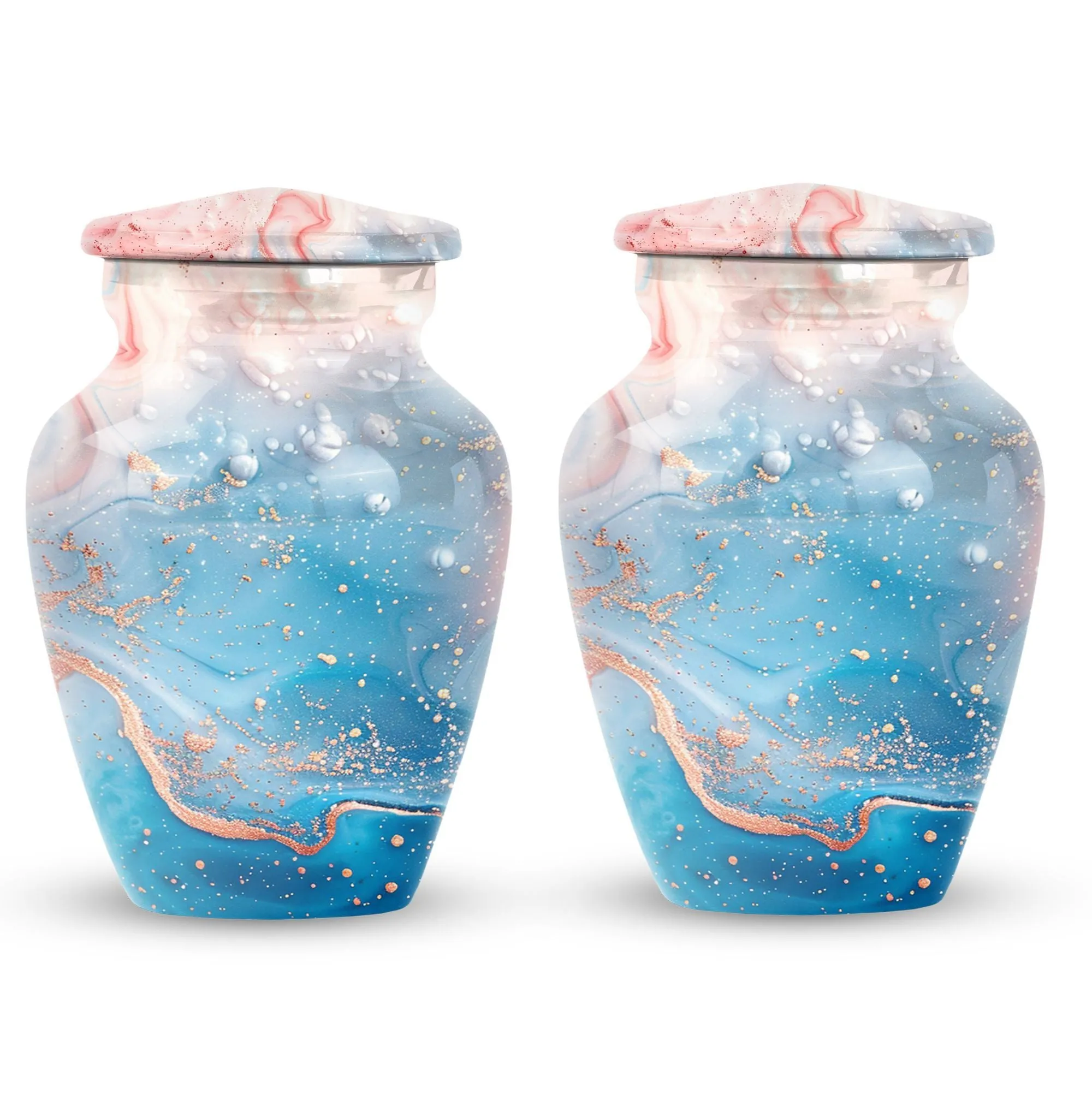 Abstract Tribute: Elegant Memorial Burial Keepsake Urn