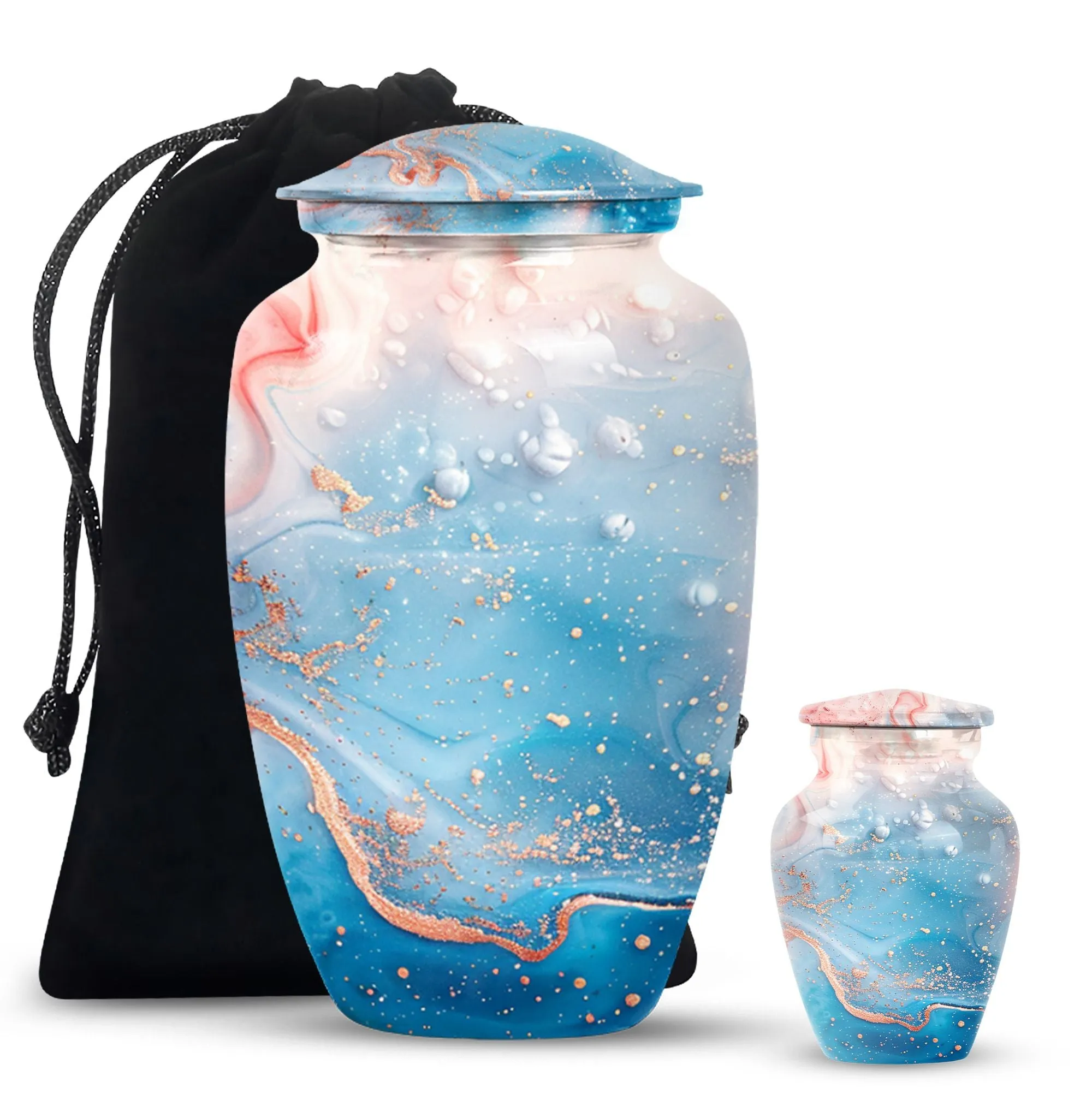 Abstract Tribute: Elegant Memorial Burial Keepsake Urn