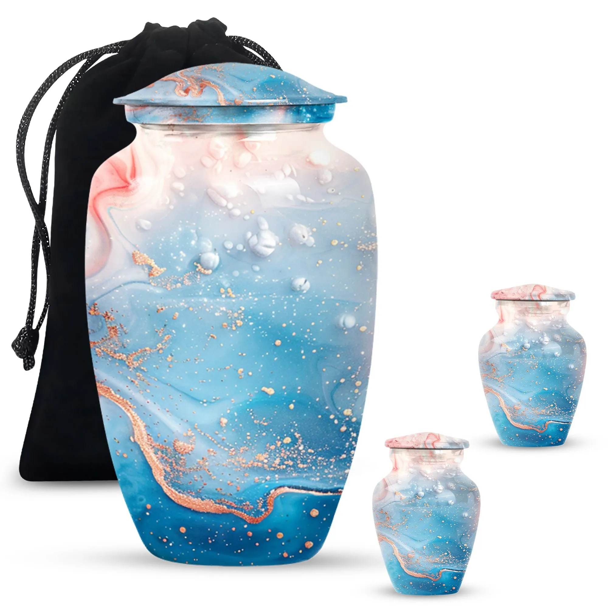 Abstract Tribute: Elegant Memorial Burial Keepsake Urn