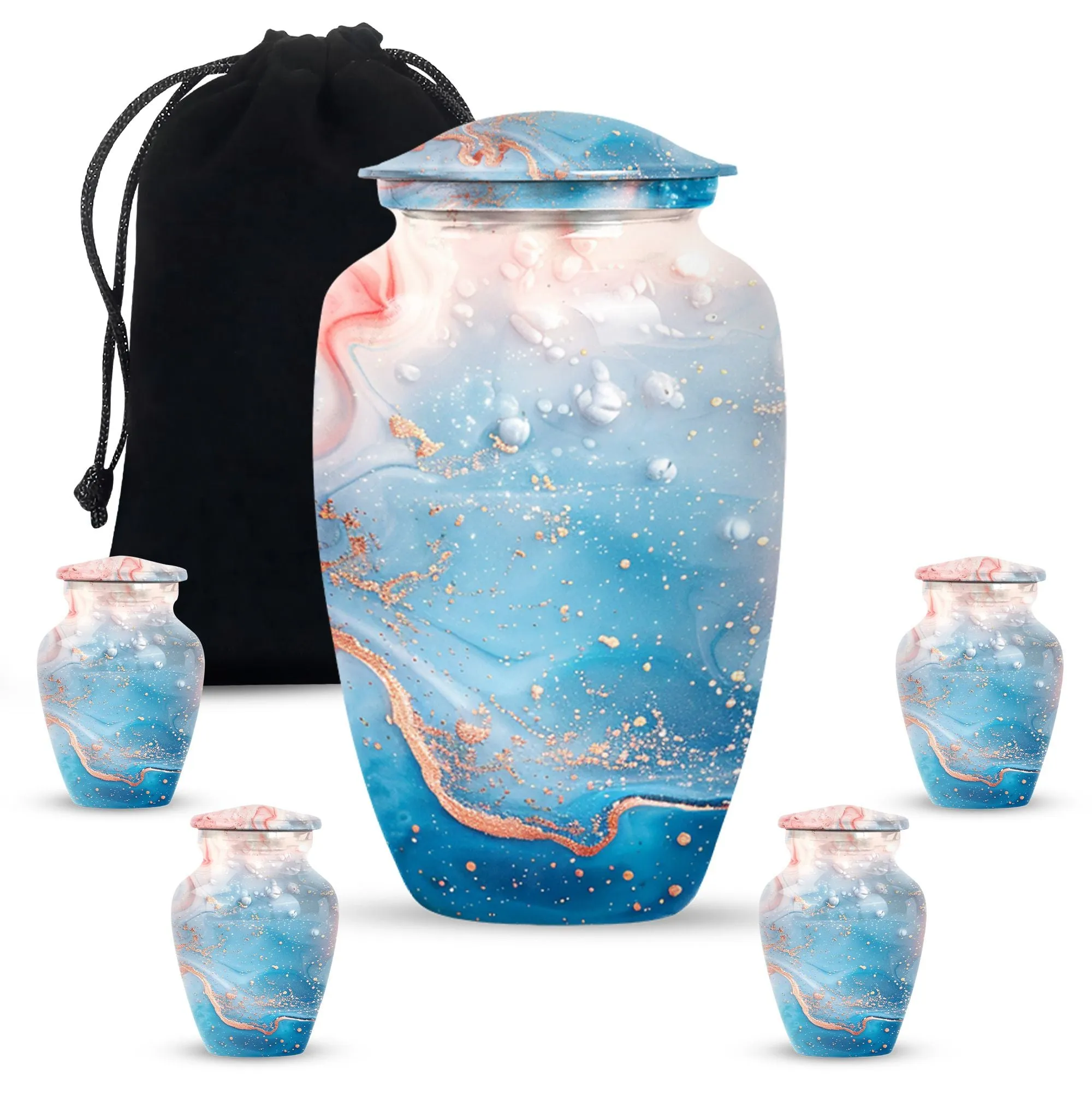 Abstract Tribute: Elegant Memorial Burial Keepsake Urn
