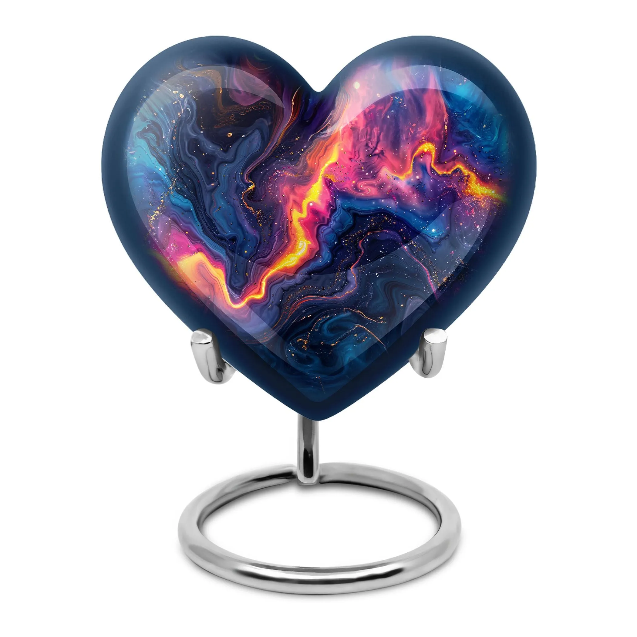 Abstract Urn: Heart Shaped Large Memorial Urn for Remembrance
