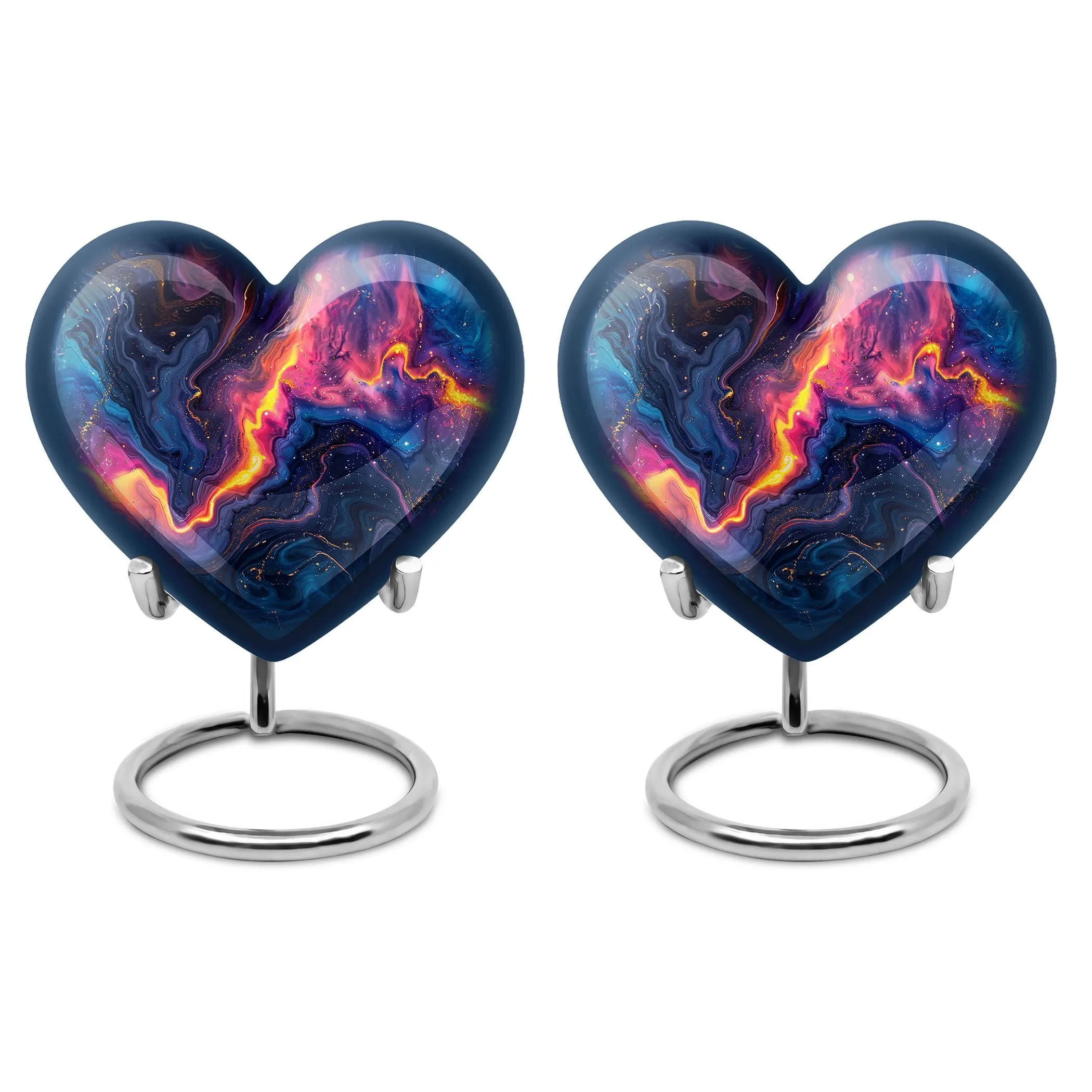 Abstract Urn: Heart Shaped Large Memorial Urn for Remembrance