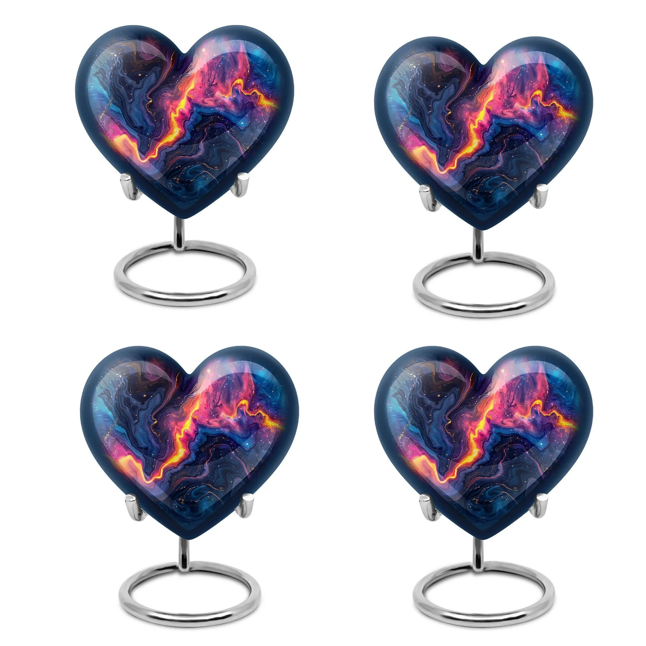 Abstract Urn: Heart Shaped Large Memorial Urn for Remembrance