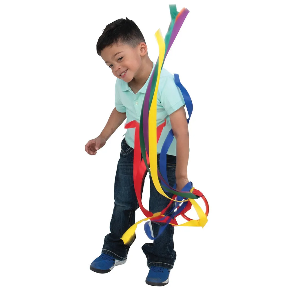 Active Play Essentials Bundle | 18-Piece Gross Motor Set with Ribbon Hoops, Ankle Hoops & Playground Balls