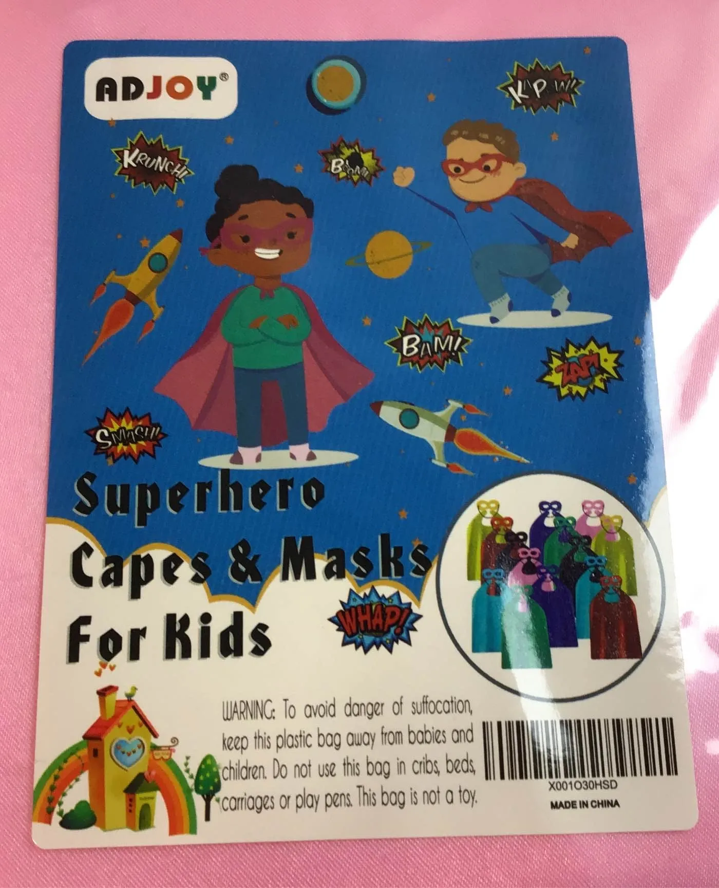 Adjoy Kids Superhero Capes and Masks