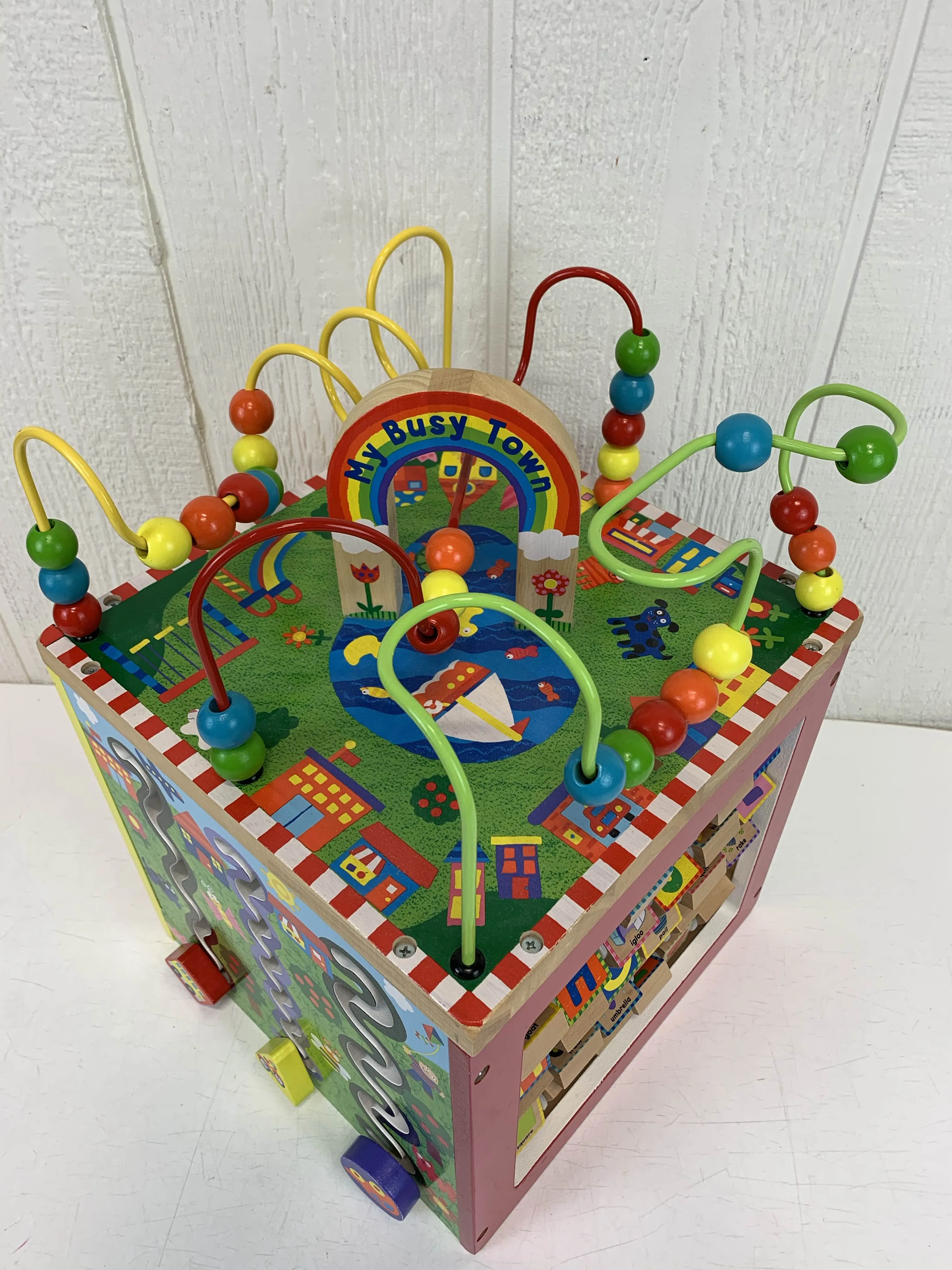 ALEX Toys Discover My Busy Town Wooden Activity Cube