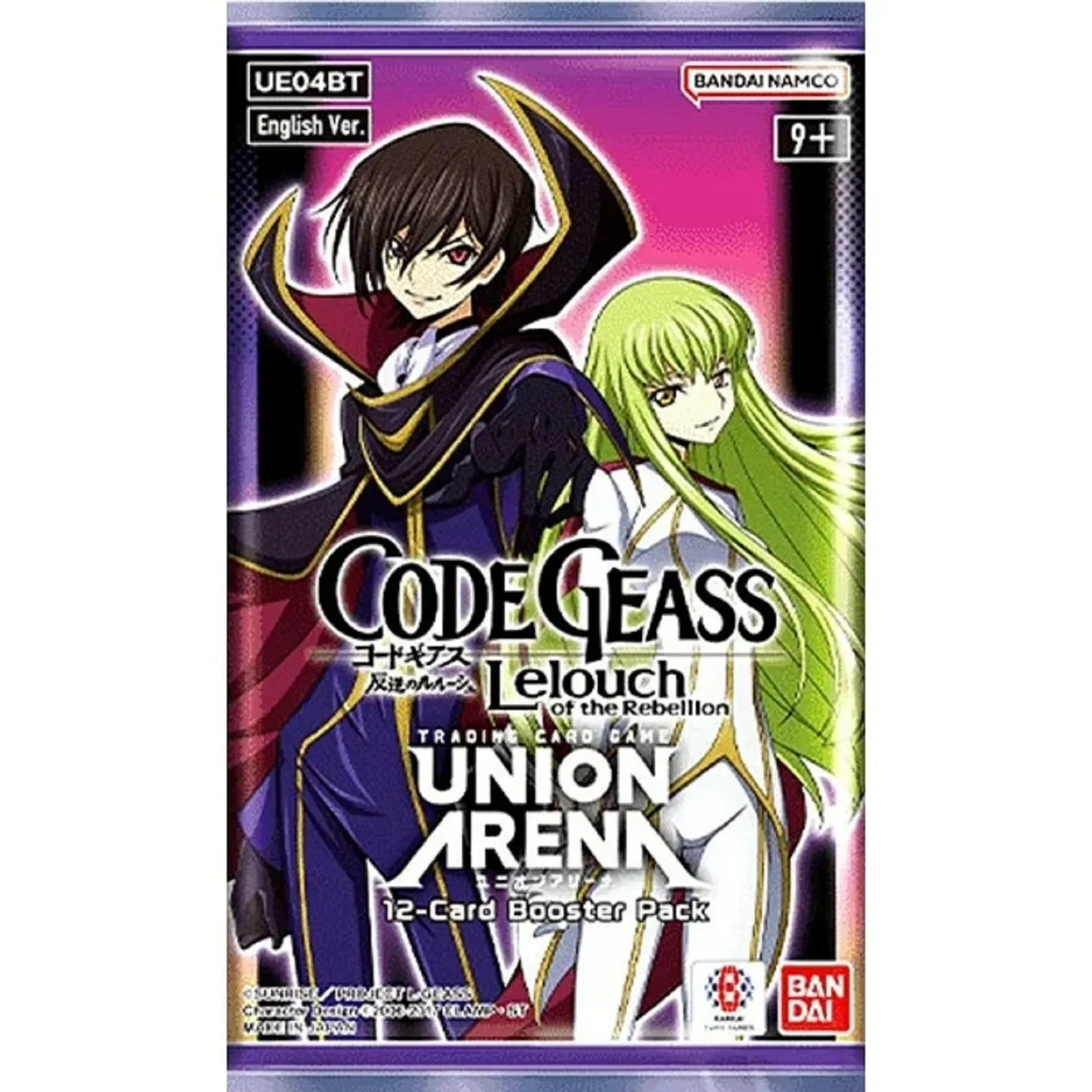 Bandai Union Arena TCG Code Geass: Lelouch of the Rebellion Booster Pack (12 Cards)