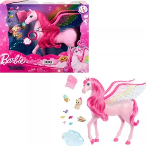 Barbie HLC40 A Touch of Magic Pink Pegasus with Puppy, Lights and Sounds