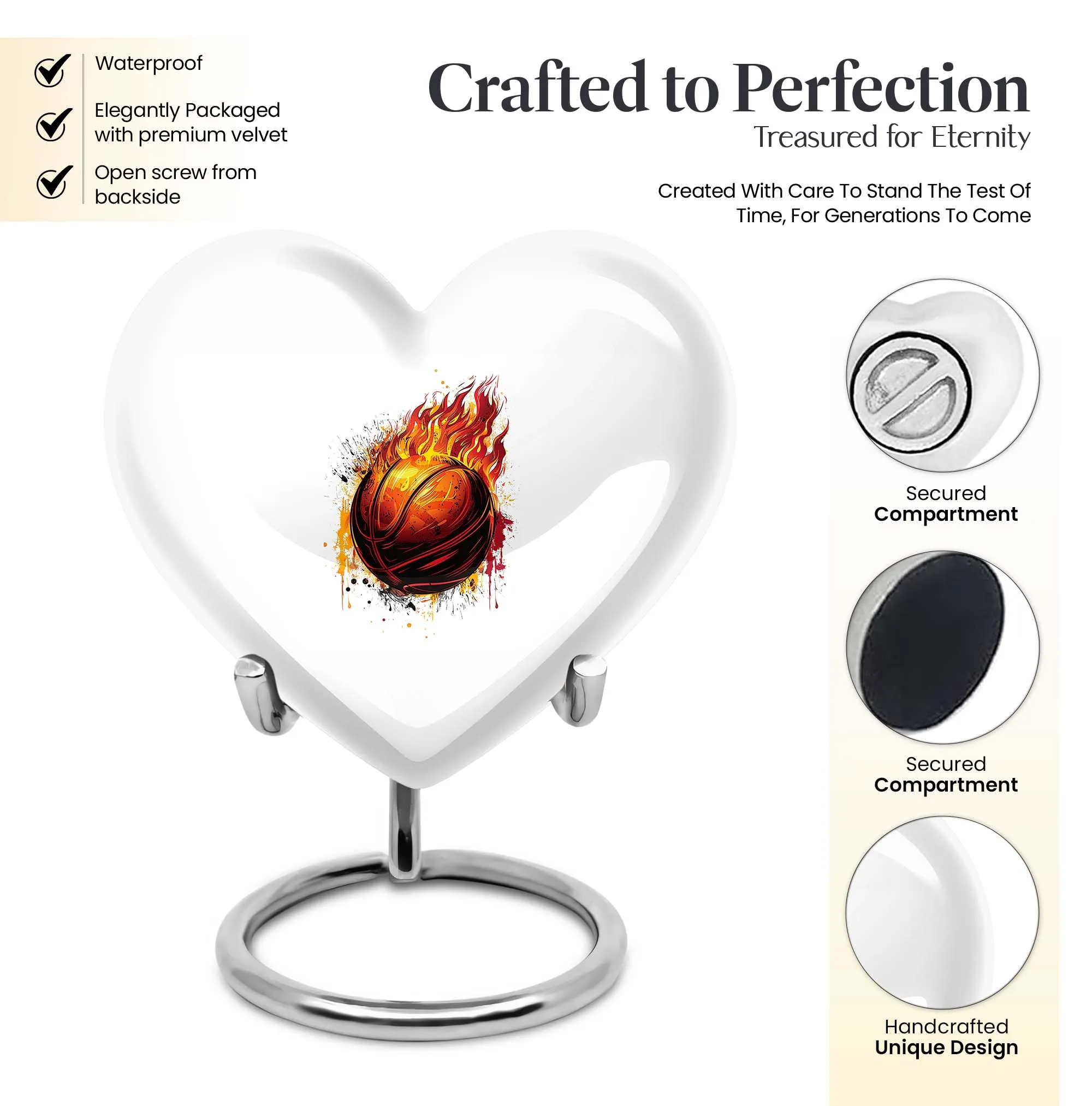Basketball Cremation Tribute - Loving Dad Memorial Urn lasting