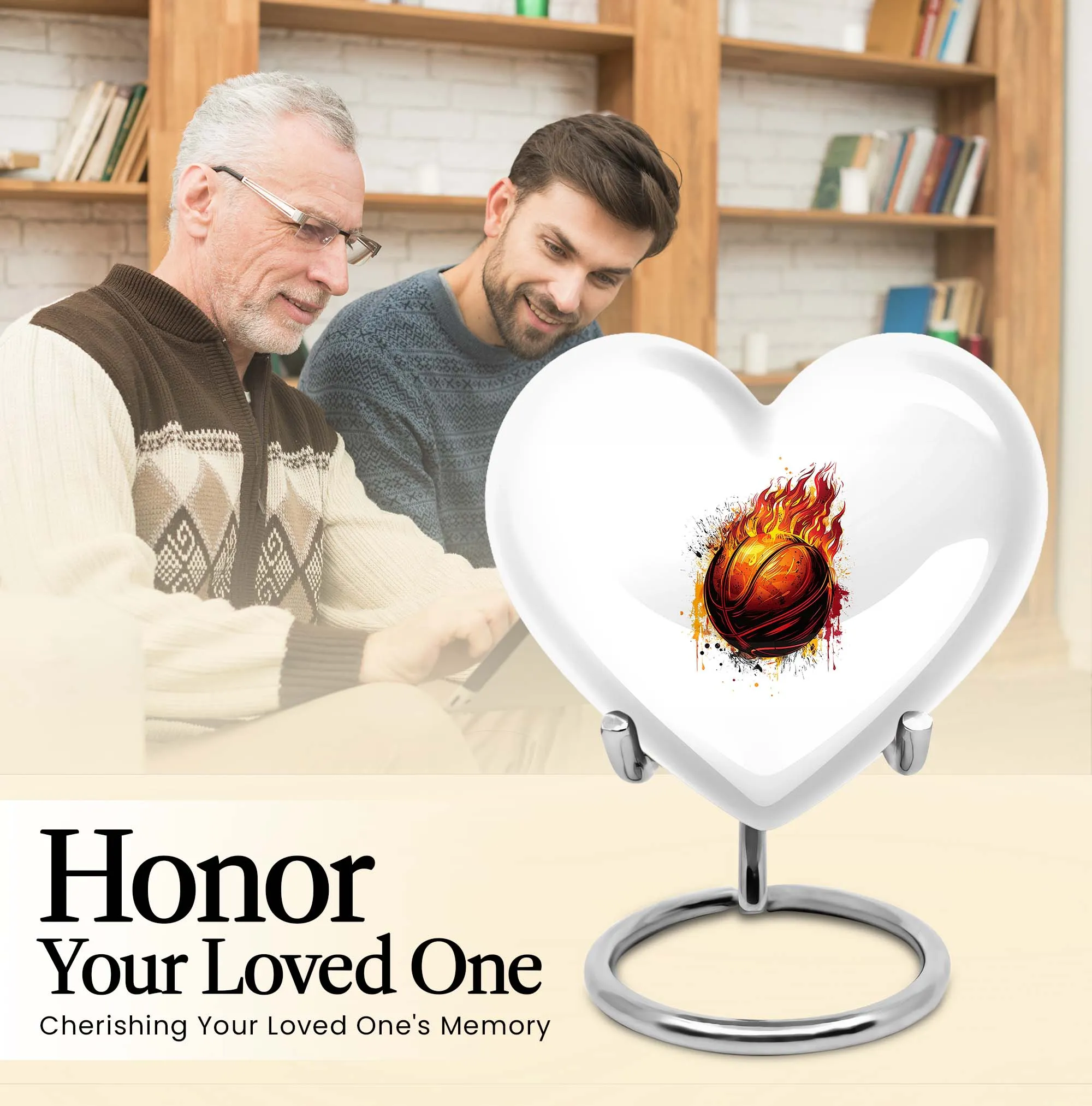 Basketball Cremation Tribute - Loving Dad Memorial Urn lasting