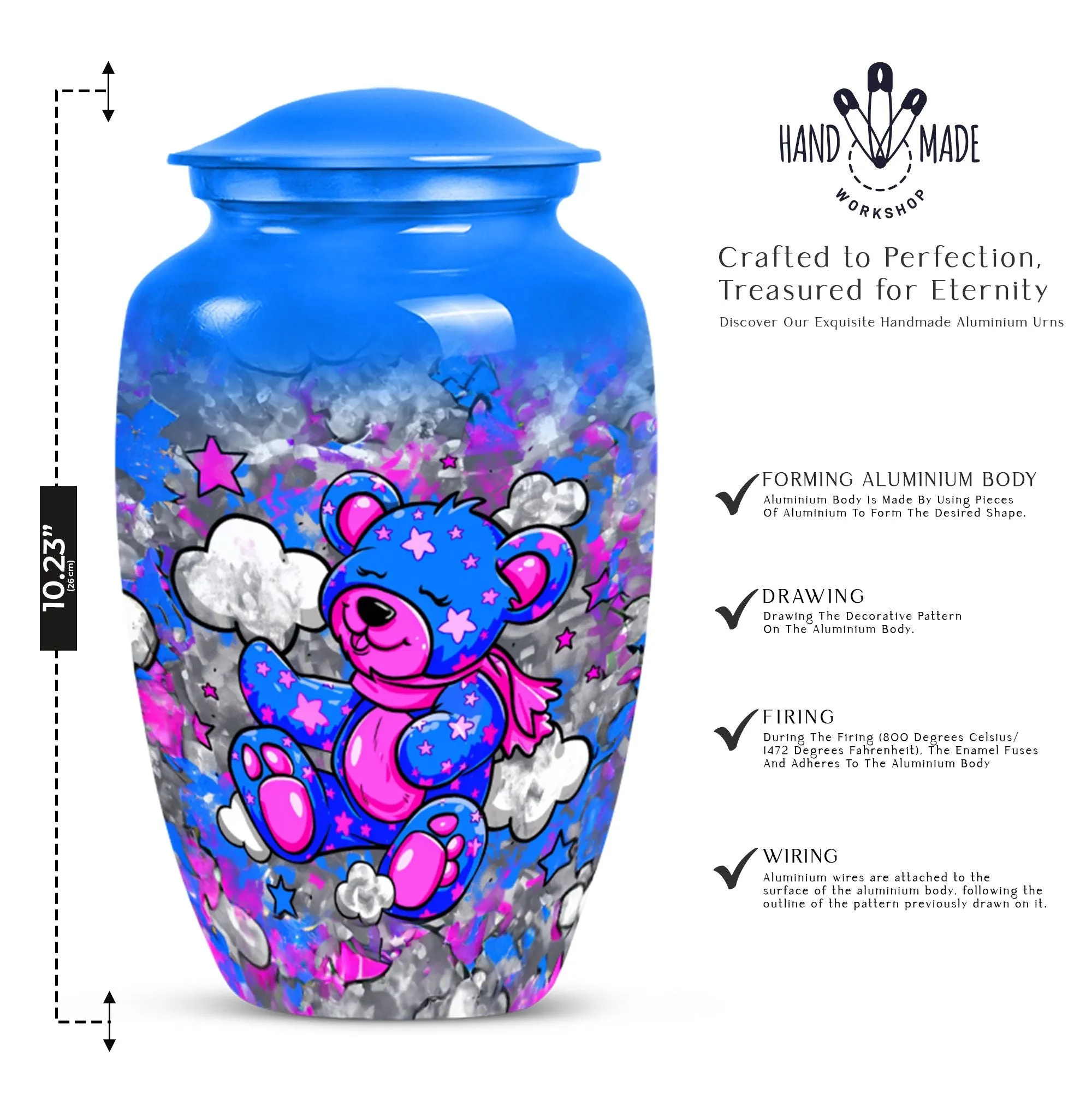 Bear Urn Memorial Elegance: Medium-sized Cremation Paragon