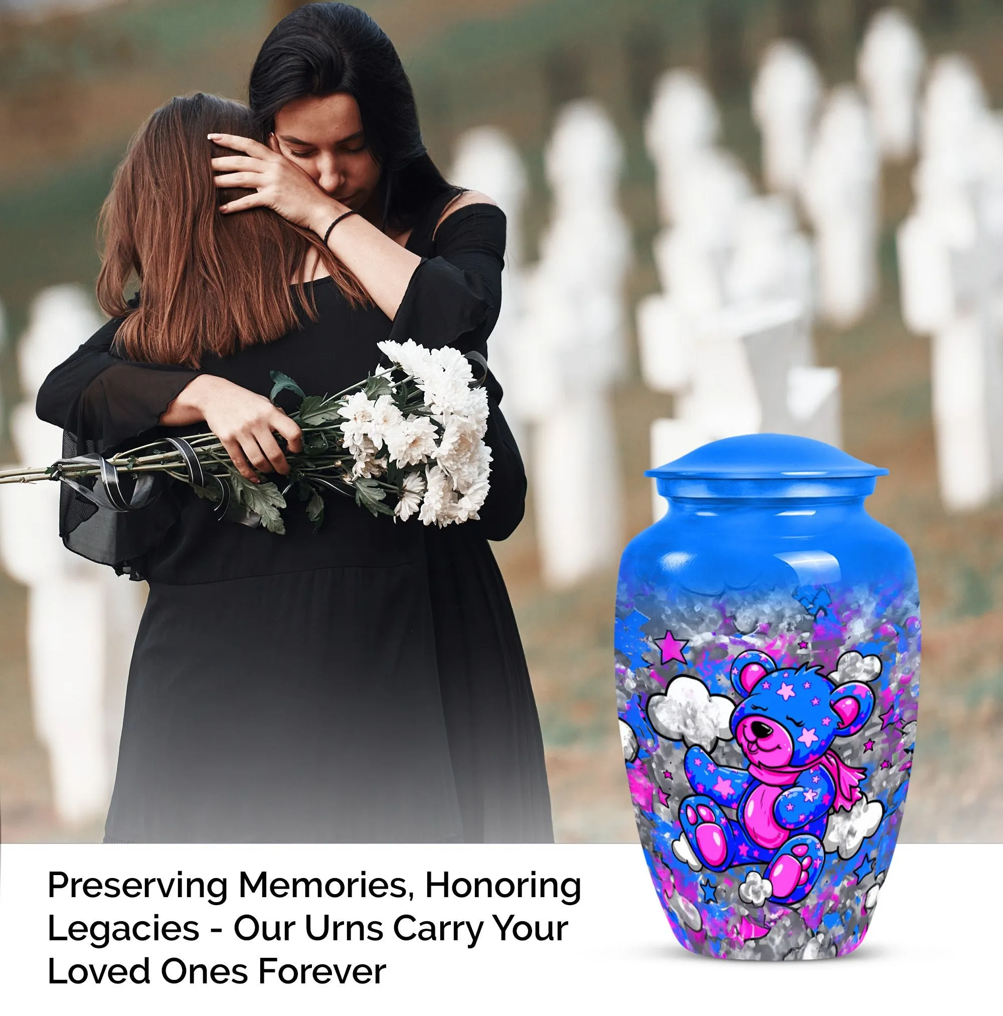 Bear Urn Memorial Elegance: Medium-sized Cremation Paragon