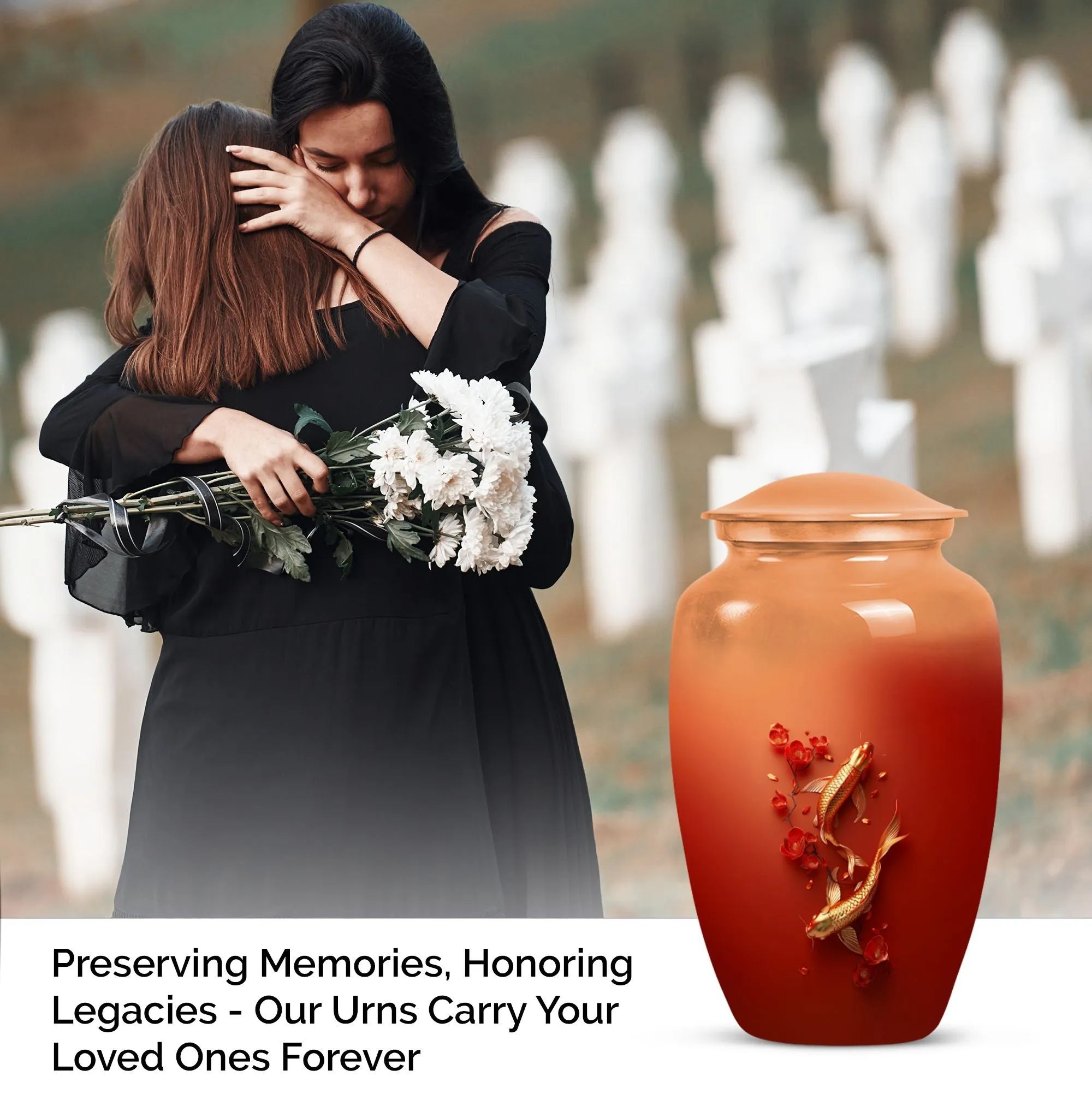 Beautiful Goldfish Cremation Urn for Cherished Memorials