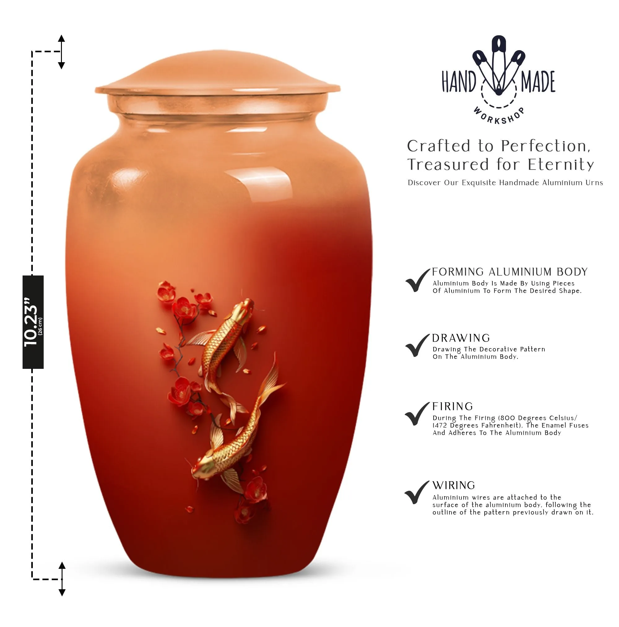Beautiful Goldfish Cremation Urn for Cherished Memorials