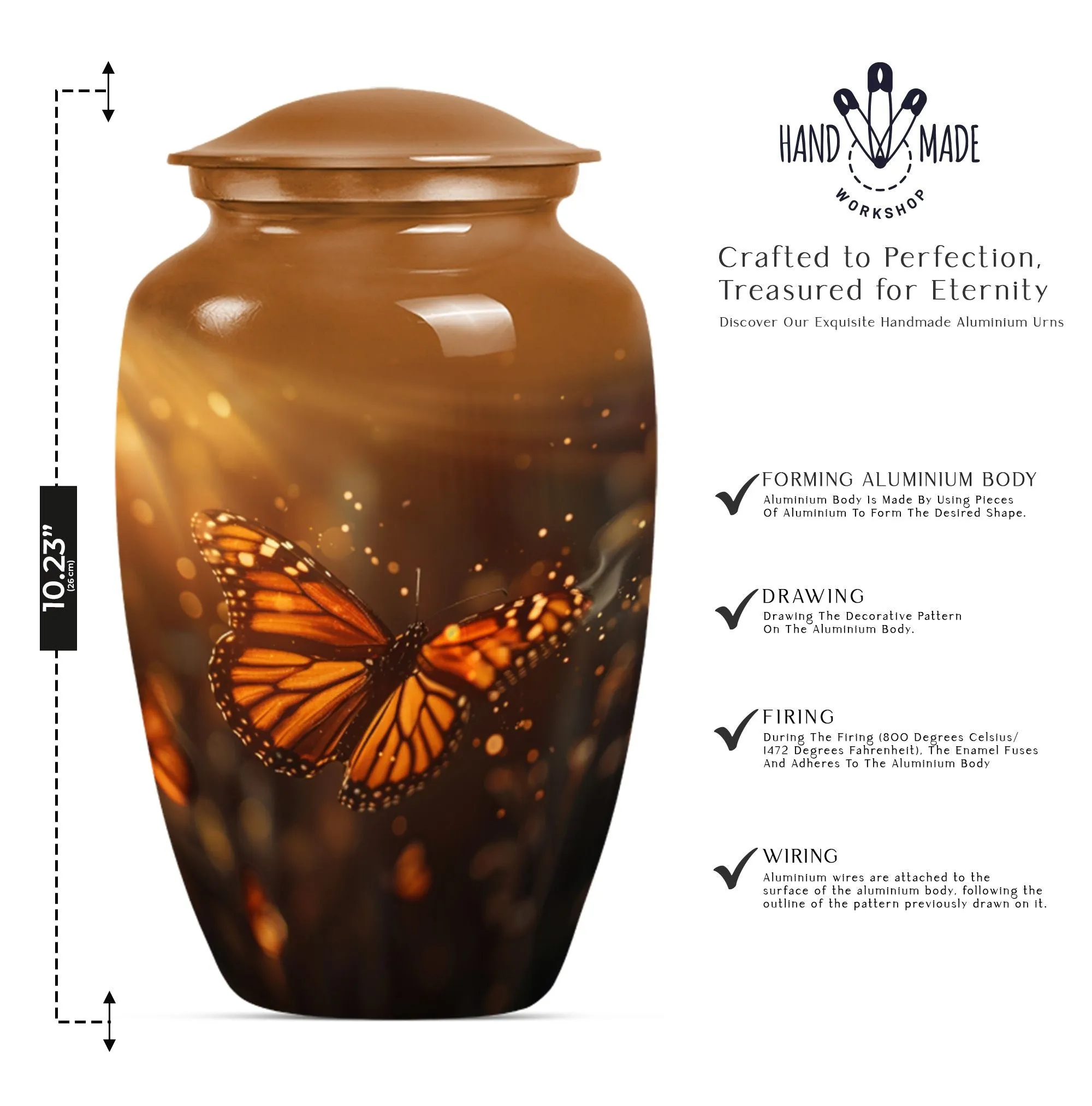 Big Butterfly Sanctuary - Serene Memorial Urn for Your Loved Ones