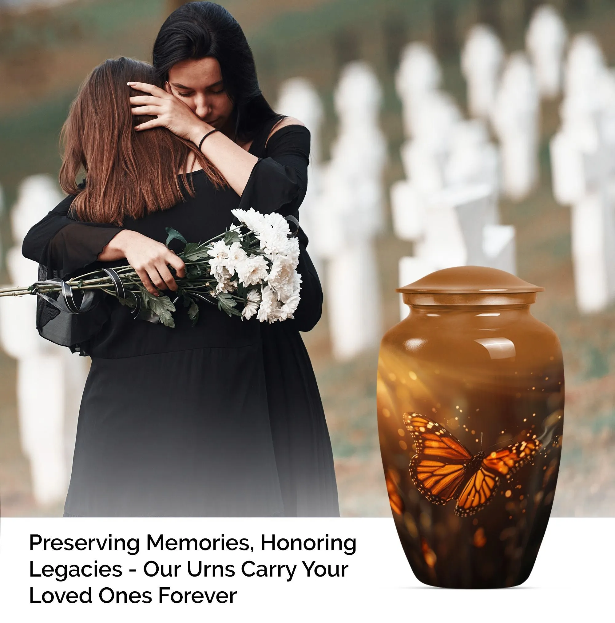 Big Butterfly Sanctuary - Serene Memorial Urn for Your Loved Ones