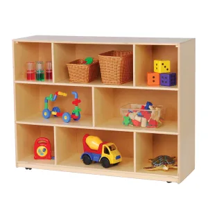 Birch Mobile Storage Unit with 8 Compartments | 36" H.
