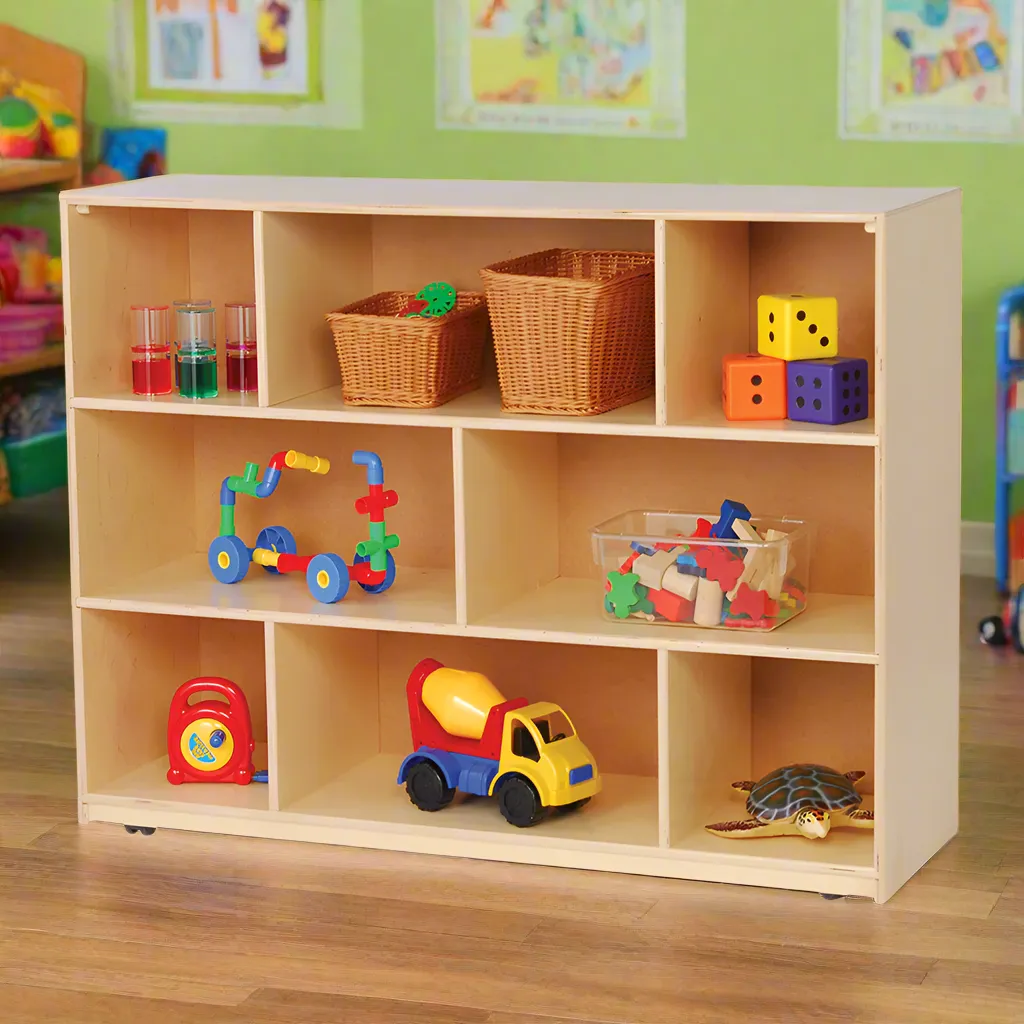 Birch Mobile Storage Unit with 8 Compartments | 36" H.