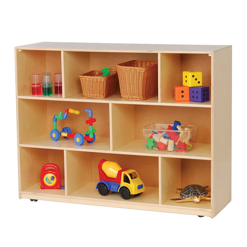 Birch Mobile Storage Unit with 8 Compartments | 36" H.